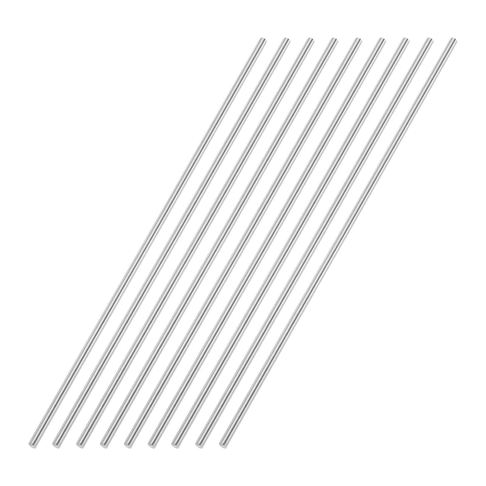 9pcs 5mmx300mm 304 Stainless Steel Solid Round Rod for DIY Craft