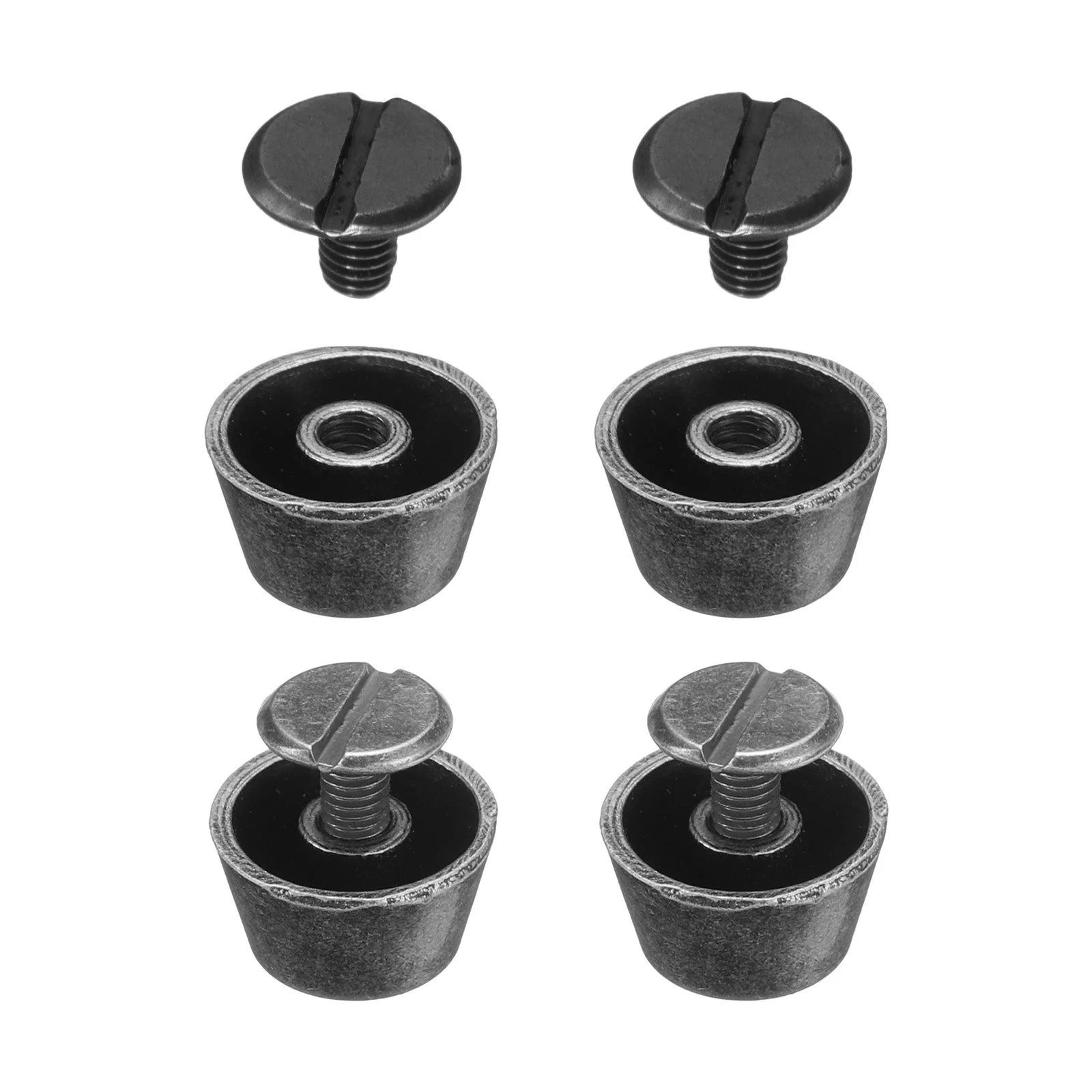 4set Flat Head Stud Spike 12mm Purse Feet Nail Buckle Rivets Tool, Gun Color