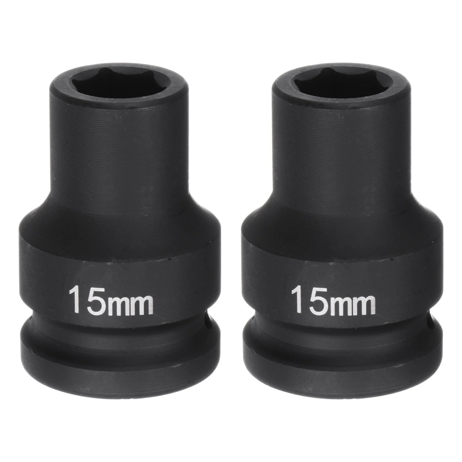 2pcs 6-Point Impact Socket 3/4" Drive 15mm Metric 40Cr Impact Socket