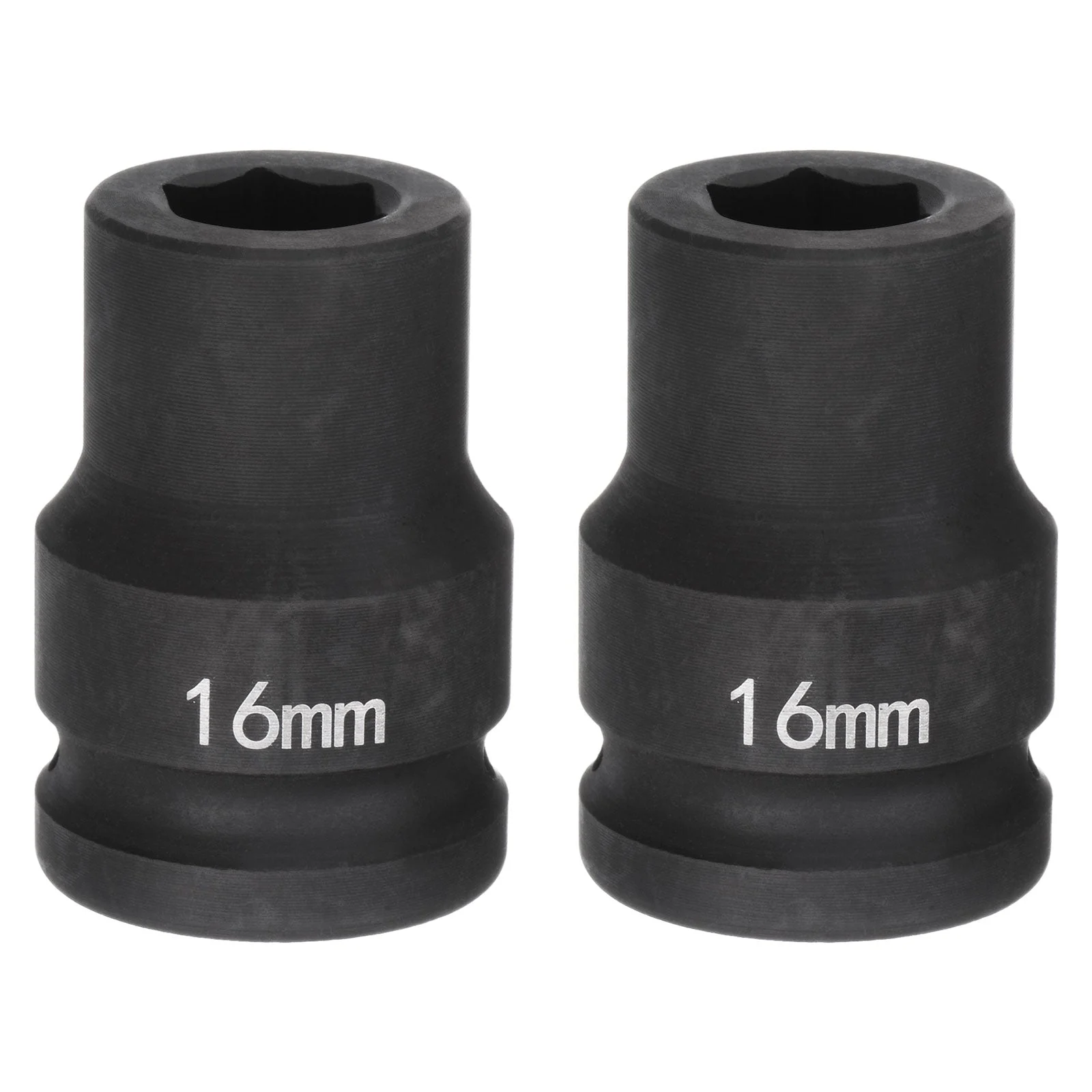 2pcs 6-Point Impact Socket 3/4" Drive 16mm Metric 40Cr Impact Socket