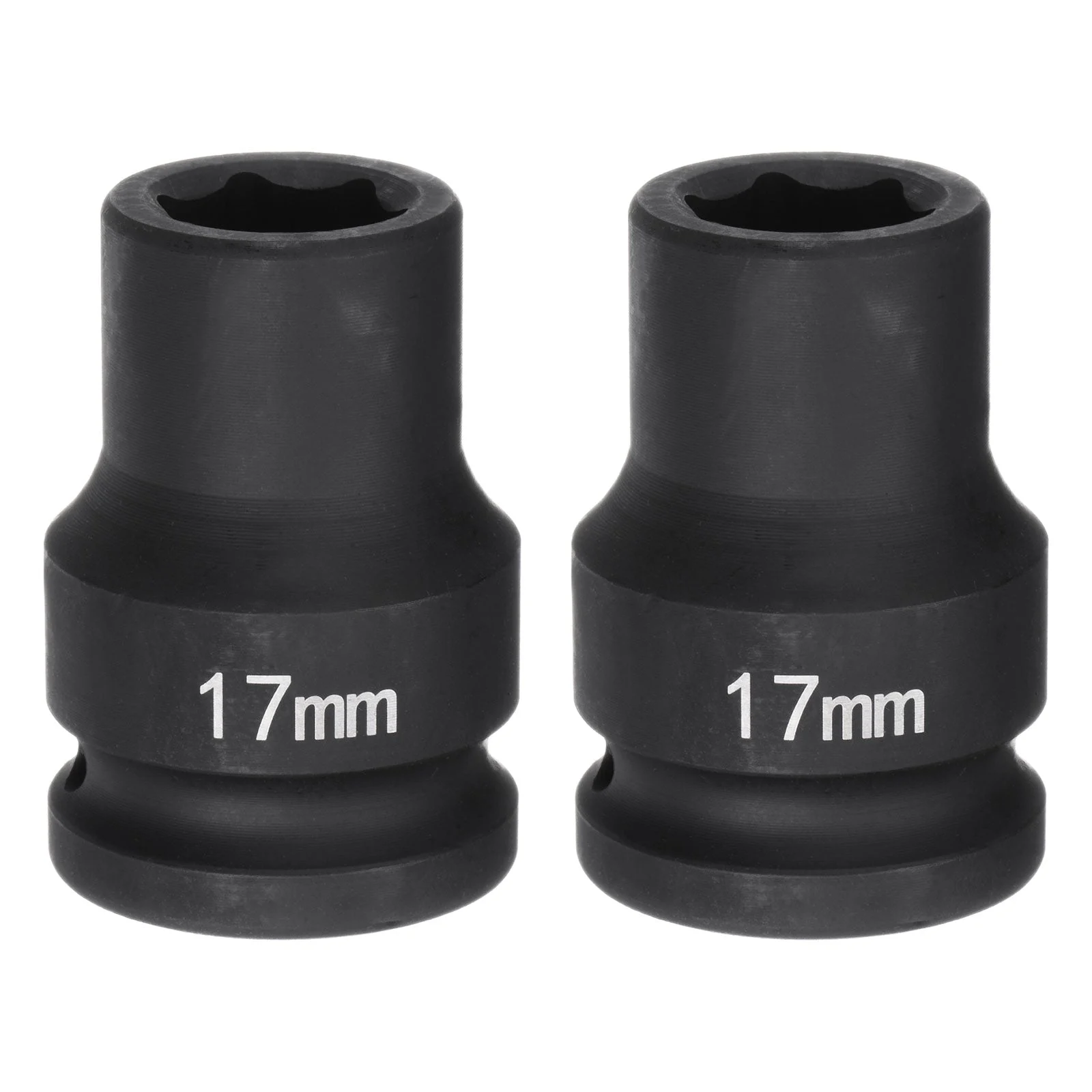 2pcs 6-Point Impact Socket 3/4" Drive 17mm Metric 40Cr Impact Socket