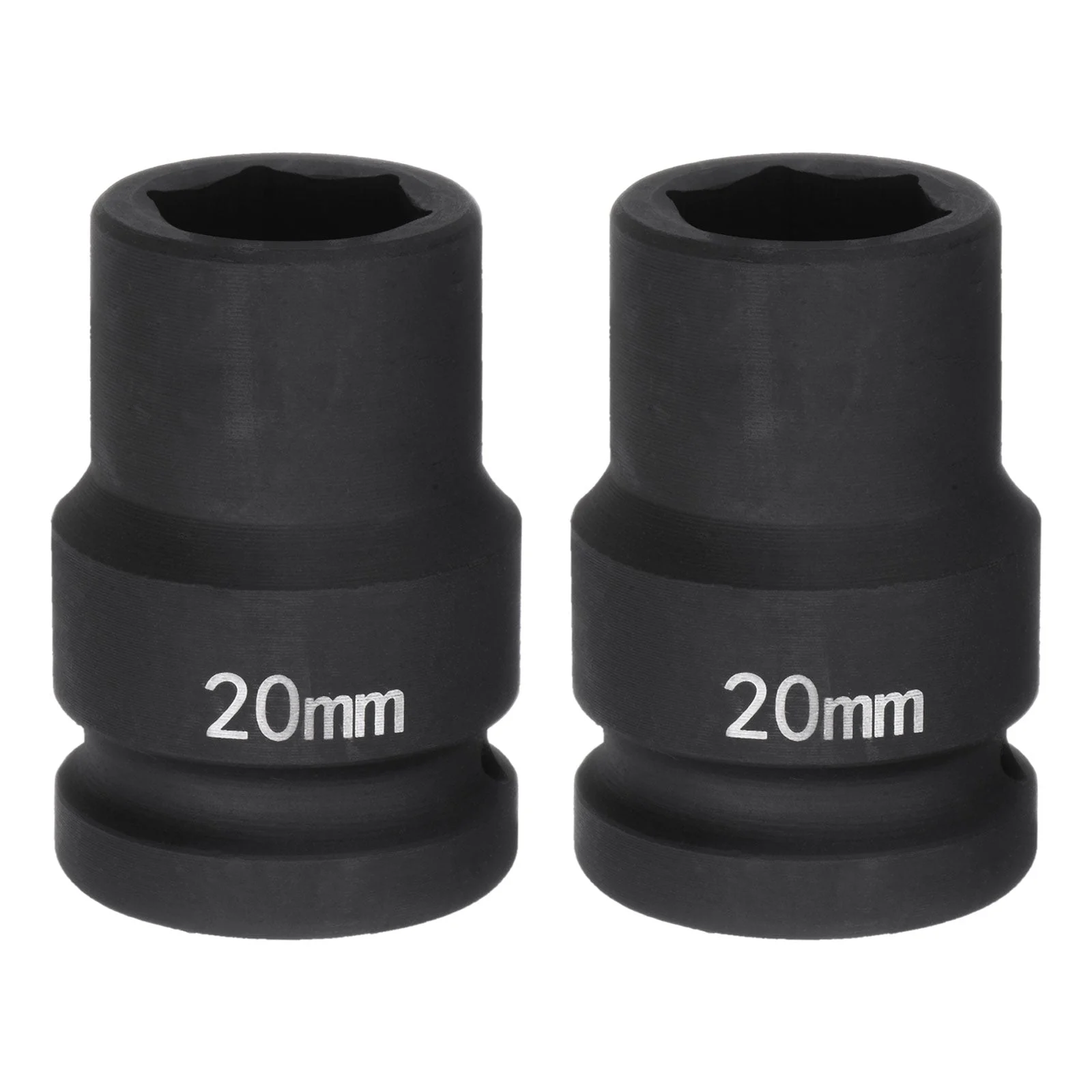 2pcs 6-Point Impact Socket 3/4" Drive 20mm Metric 40Cr Impact Socket