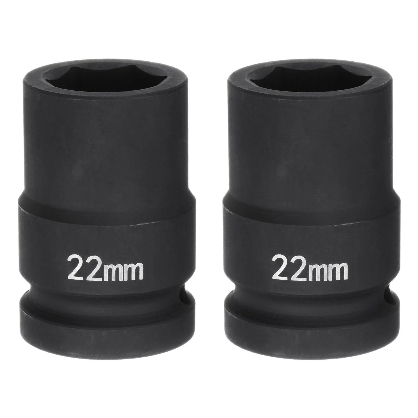2pcs 6-Point Impact Socket 3/4" Drive 22mm Metric 40Cr Impact Socket