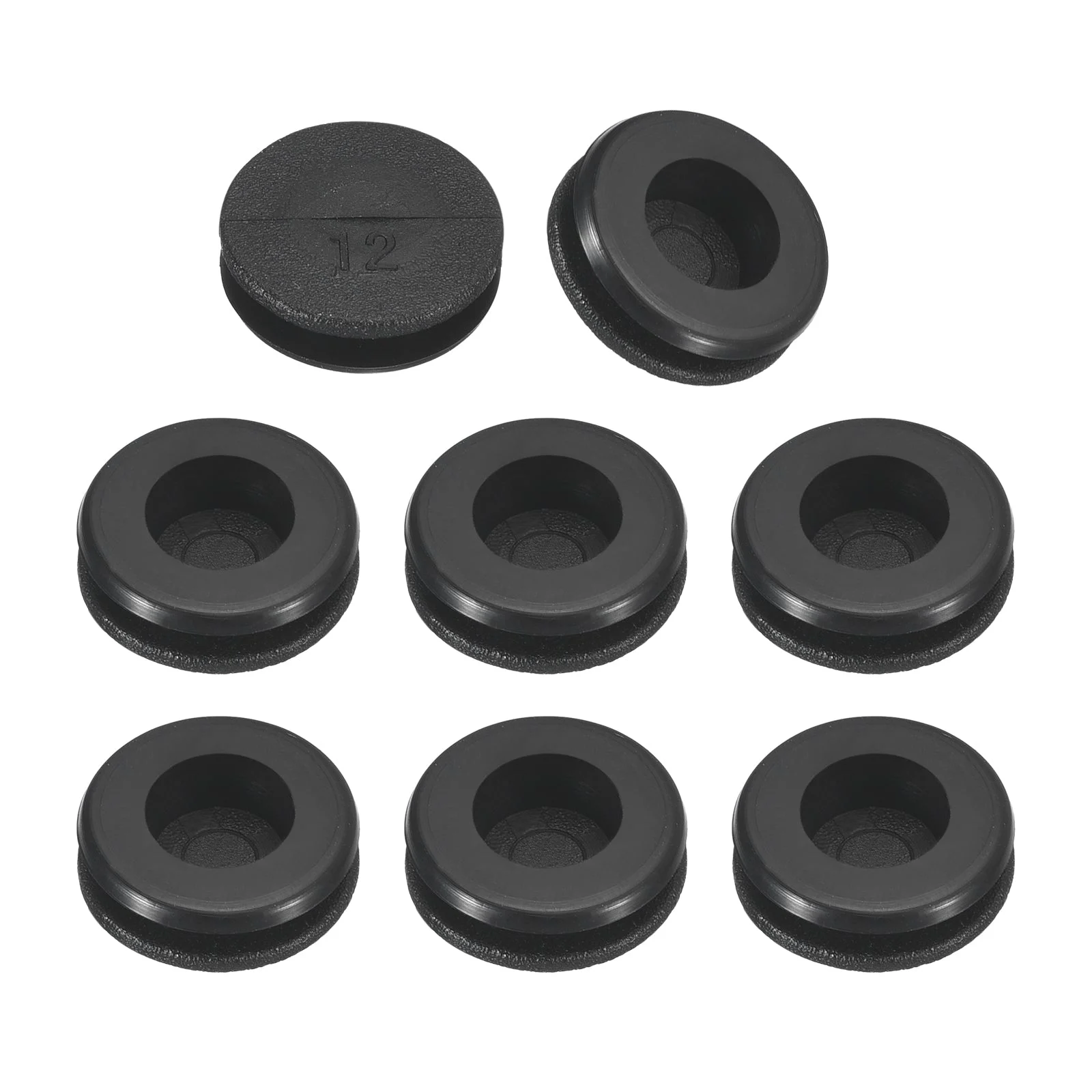 32Pcs Single Sided Rubber Grommets 4/8" (12mm) Drill Hole, 1/4" (9mm) ID