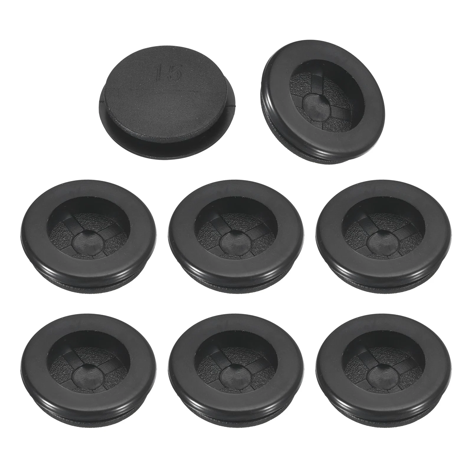 24Pcs Single Sided Rubber Grommets 5/8" (15mm) Drill Hole, 2/4" (12mm) ID
