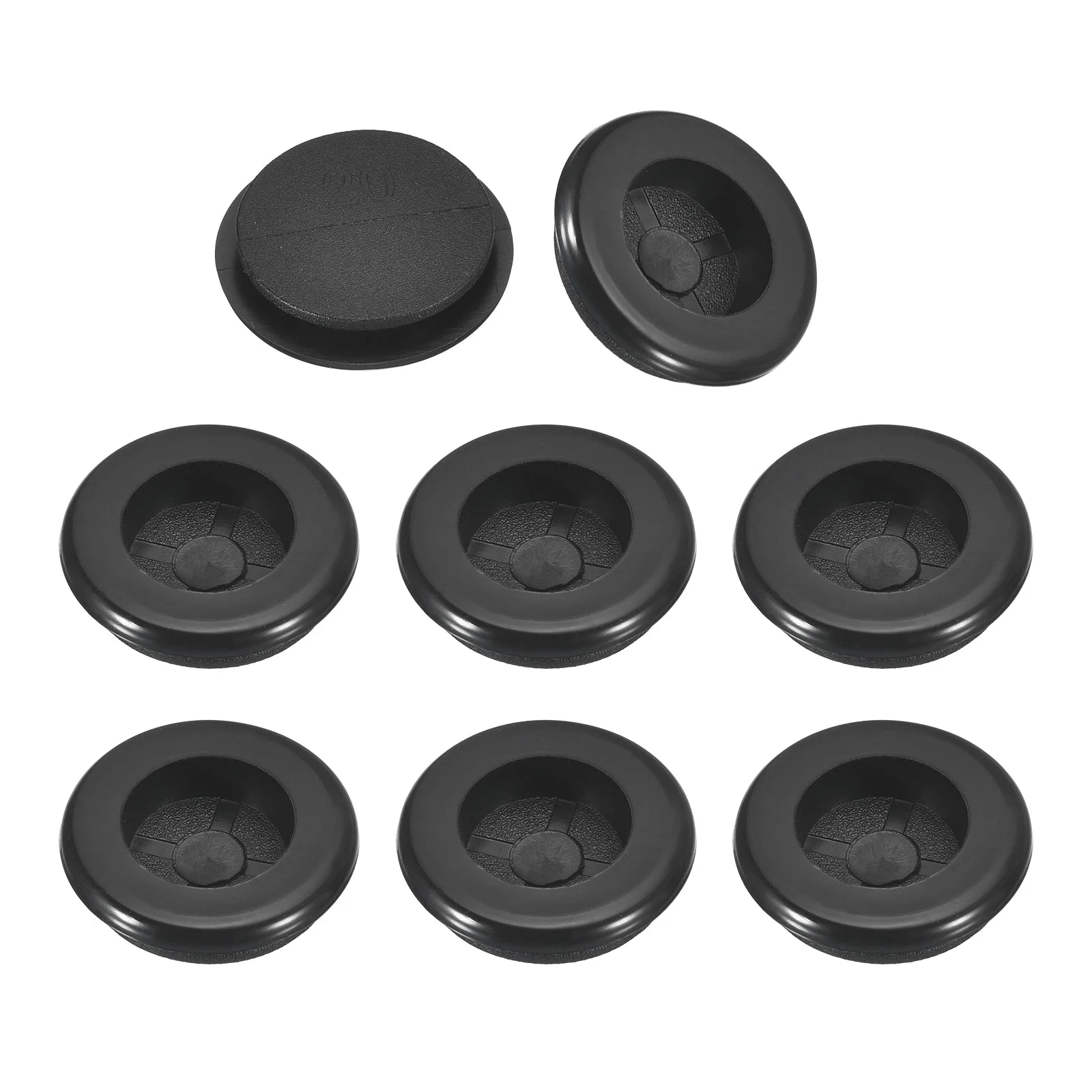 24Pcs Single Sided Rubber Grommets 6/8" (20mm) Drill Hole, 3/4" (16mm) ID