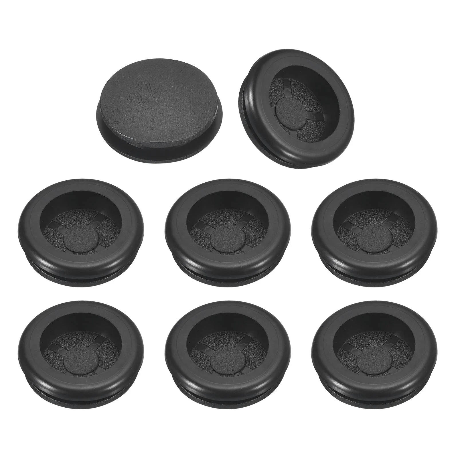 12Pcs Single Sided Rubber Grommets 7/8" (22mm) Drill Hole, 3/4" (18mm) ID