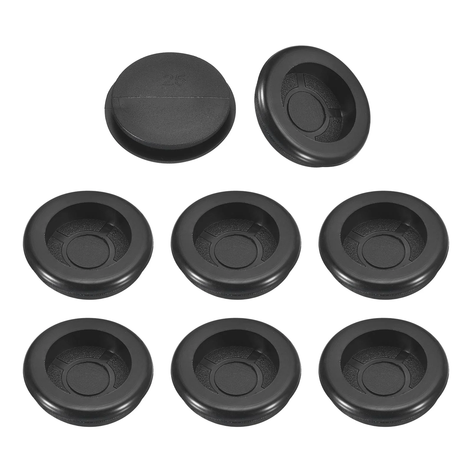 32Pcs Single Sided Rubber Grommets 1" (25mm) Drill Hole, 3/4" (21mm) ID