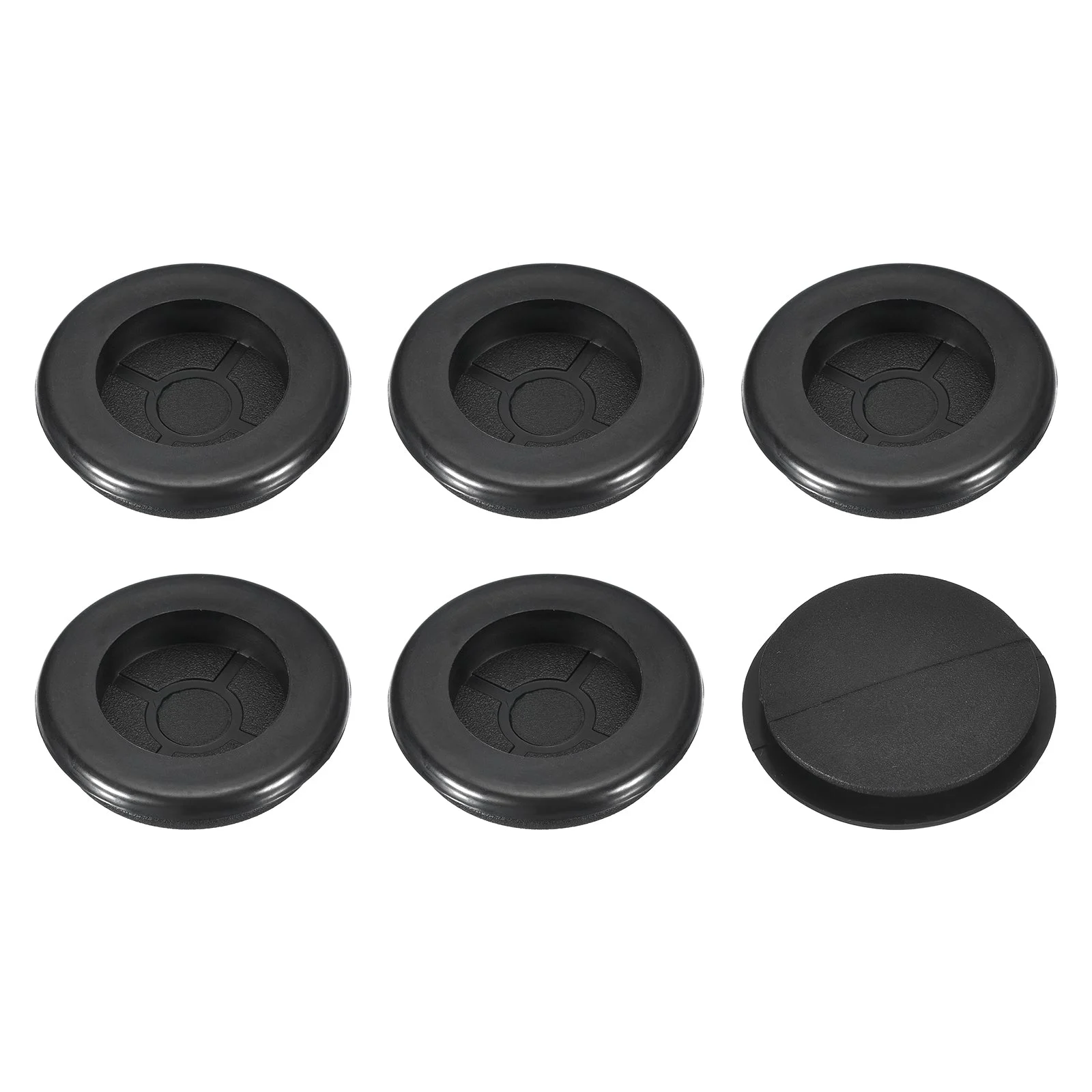 6Pcs Single Sided Rubber Grommets 1-1/8" (30mm) Drill Hole, 1" (26mm) ID