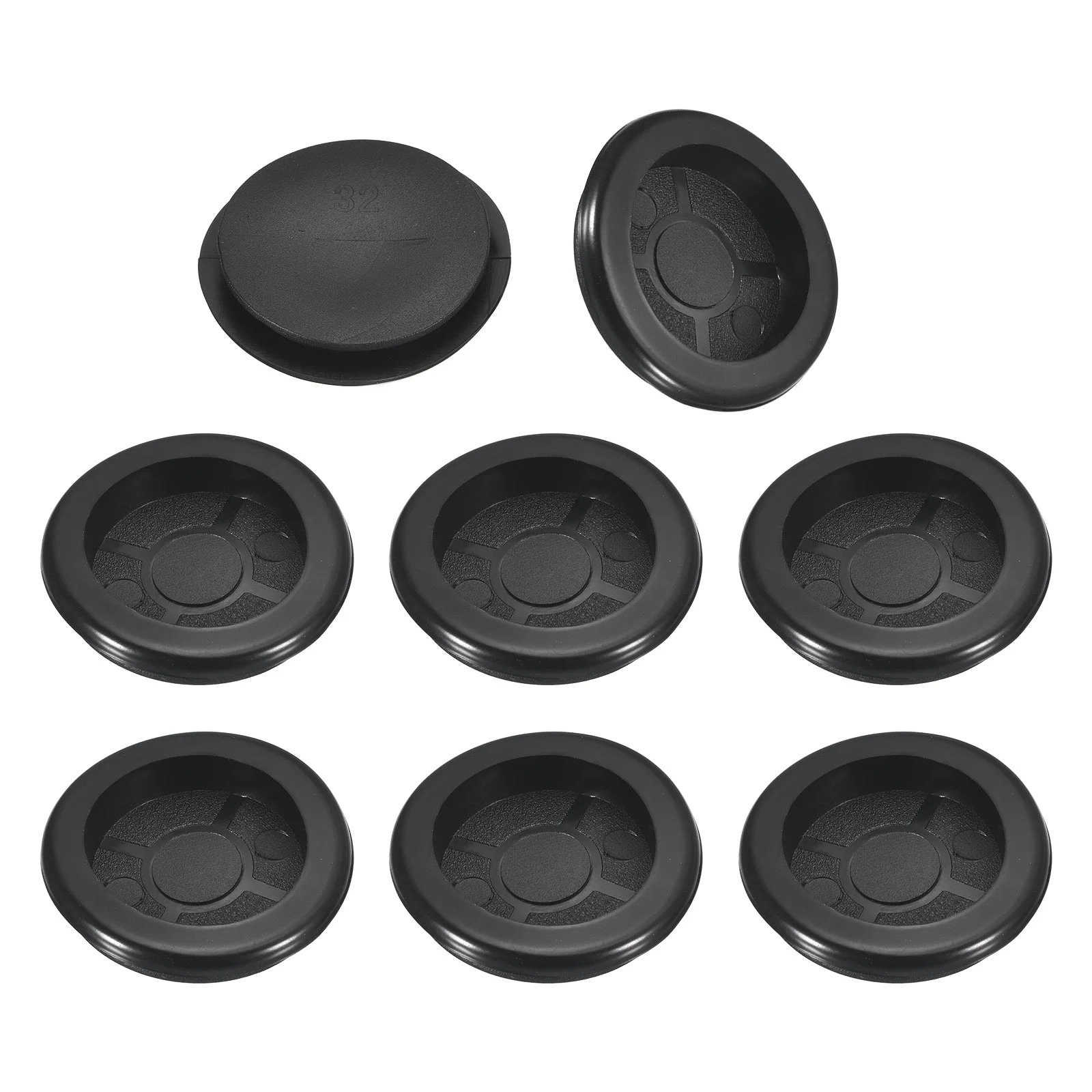12Pcs Single Sided Rubber Grommets 1-2/8" (32mm) Drill Hole, 1" (28mm) ID