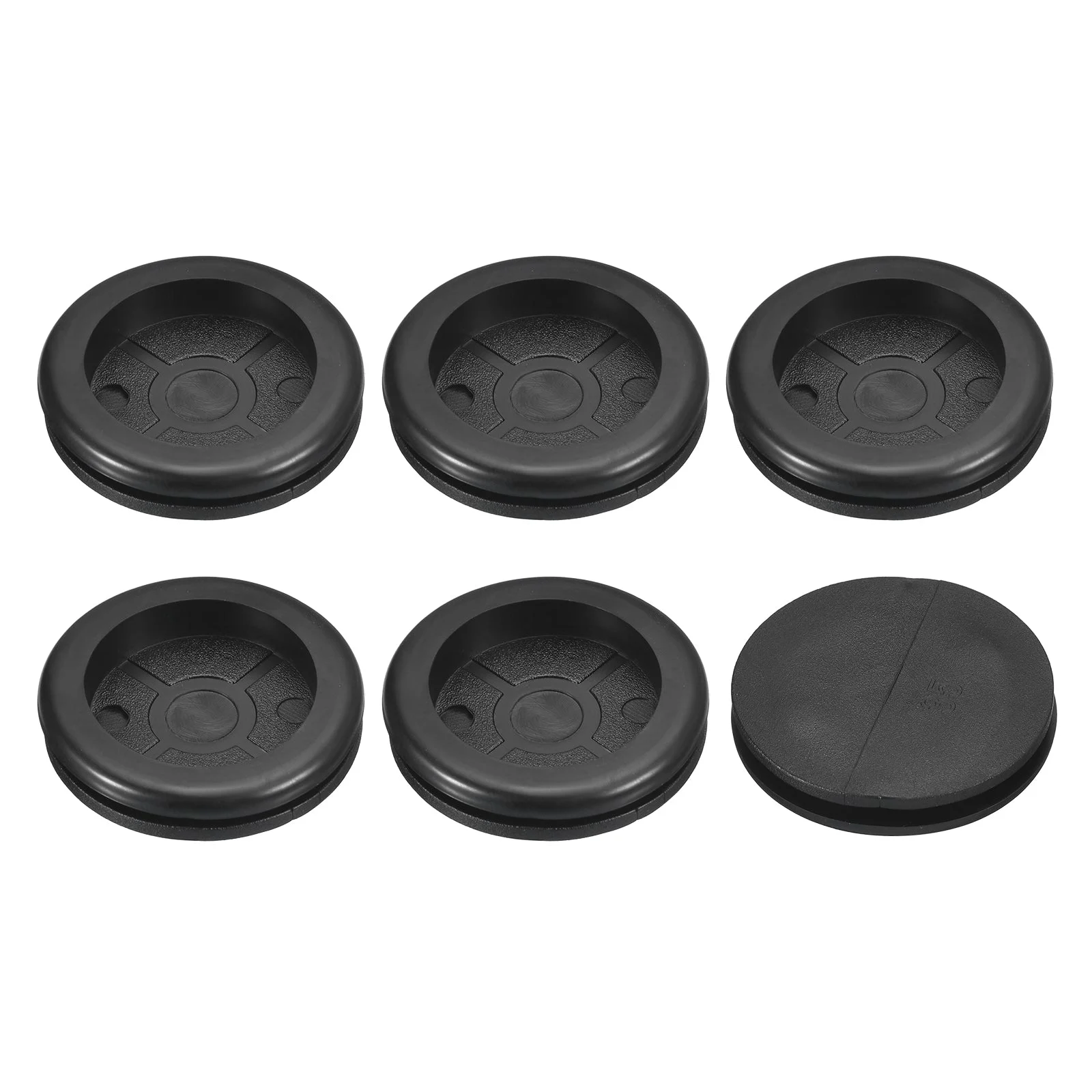 6Pcs Single Sided Rubber Grommets 1-3/8" (35mm) Drill Hole, 1-1/4" (31mm) ID