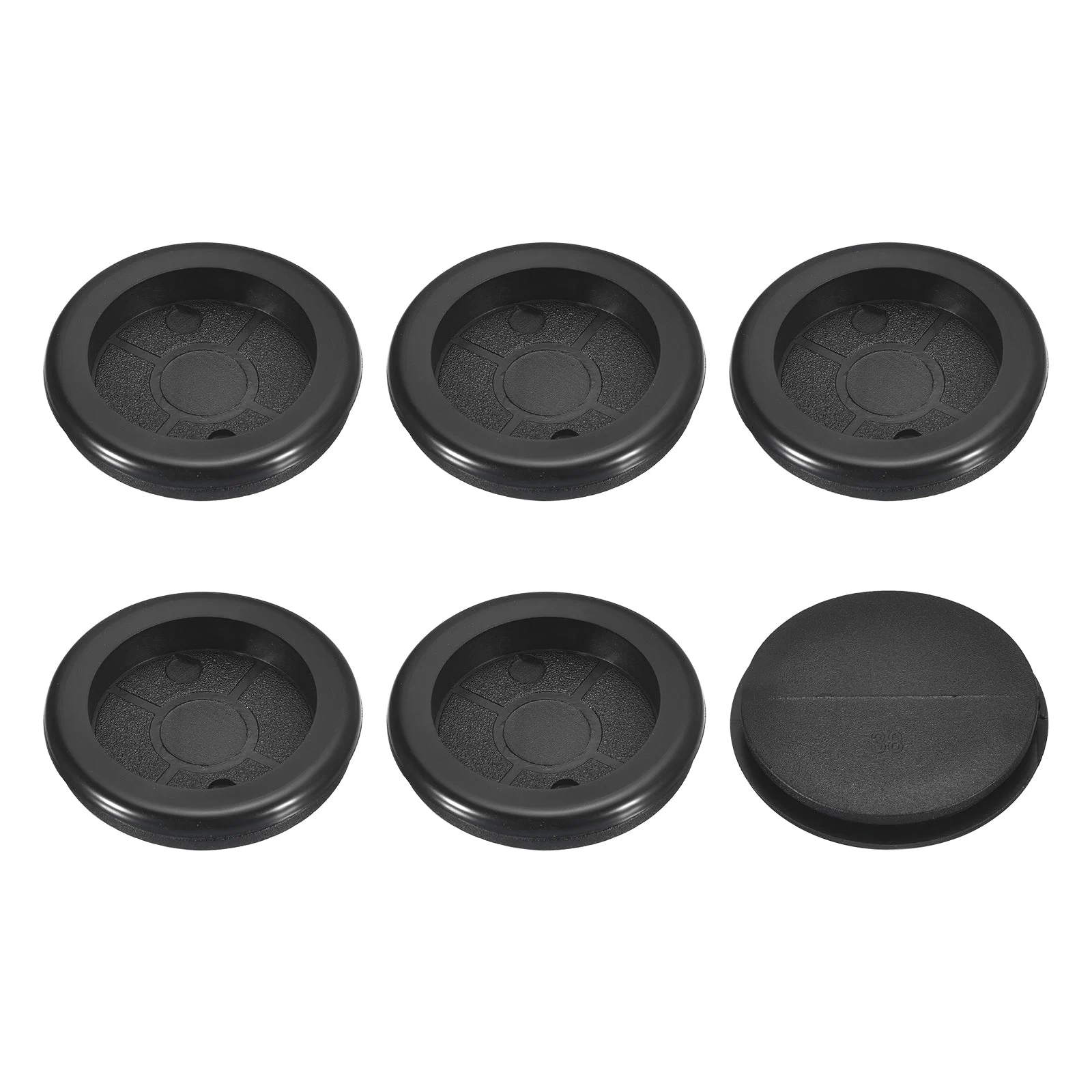6Pcs Single Sided Rubber Grommets 1-4/8" (38mm) Drill Hole, 1-1/4" (31mm) ID