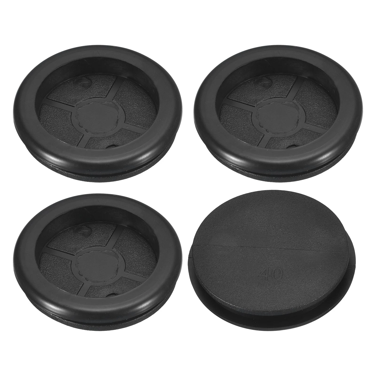 4Pcs Single Sided Rubber Grommets 1-5/8" (40mm) Drill Hole, 1-1/4" (33mm) ID
