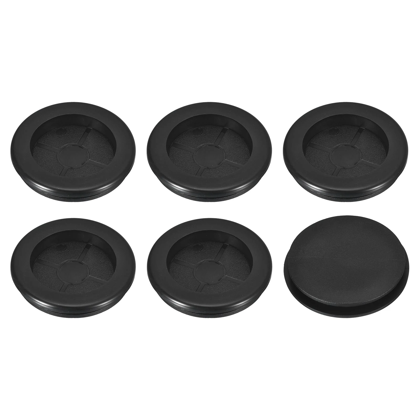 6Pcs Single Sided Rubber Grommets 2" (50mm) Drill Hole, 1-2/4" (41mm) ID