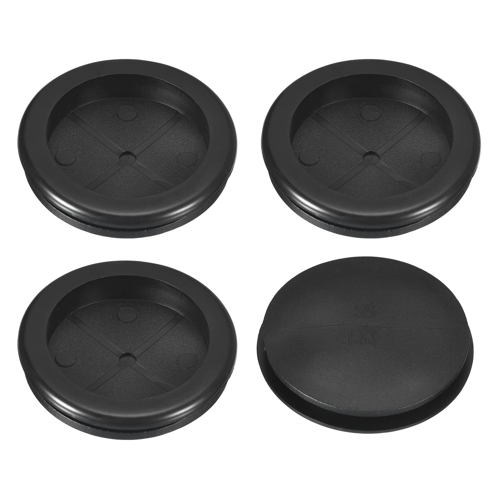 4Pcs Single Sided Rubber Grommets 2-1/8" (55mm) Drill Hole, 2" (48mm) ID