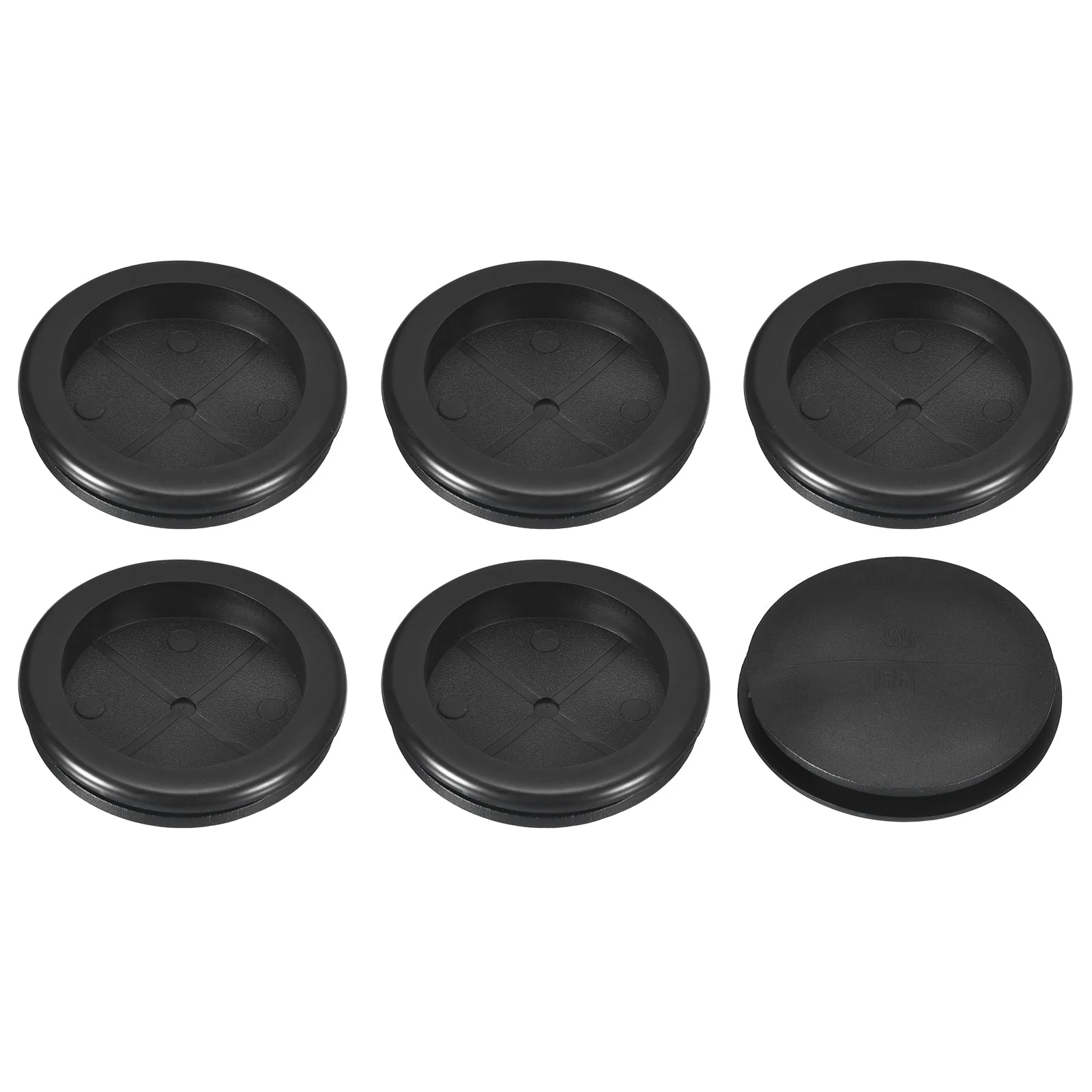6Pcs Single Sided Rubber Grommets 2-1/8" (55mm) Drill Hole, 2" (48mm) ID