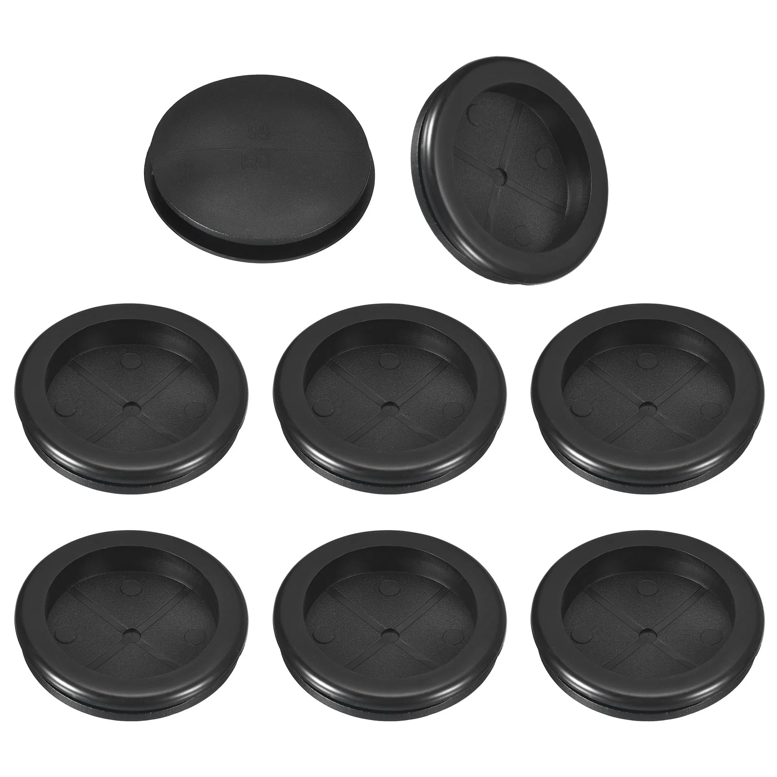 8Pcs Single Sided Rubber Grommets 2-1/8" (55mm) Drill Hole 2" (48mm) ID