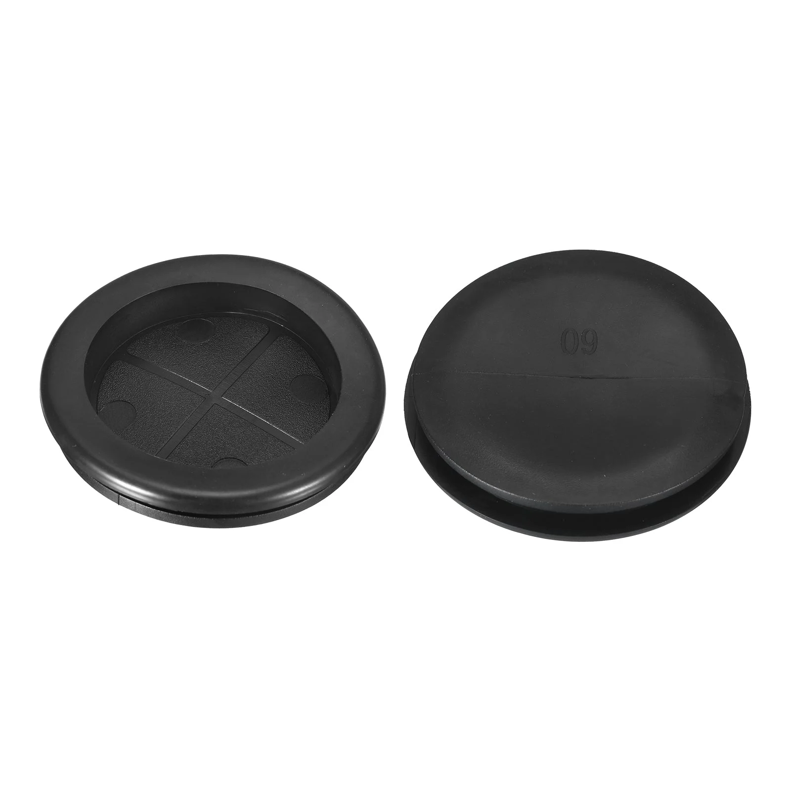 2Pcs Single Sided Rubber Grommets 2-3/8" (60mm) Drill Hole 2" (52mm) ID