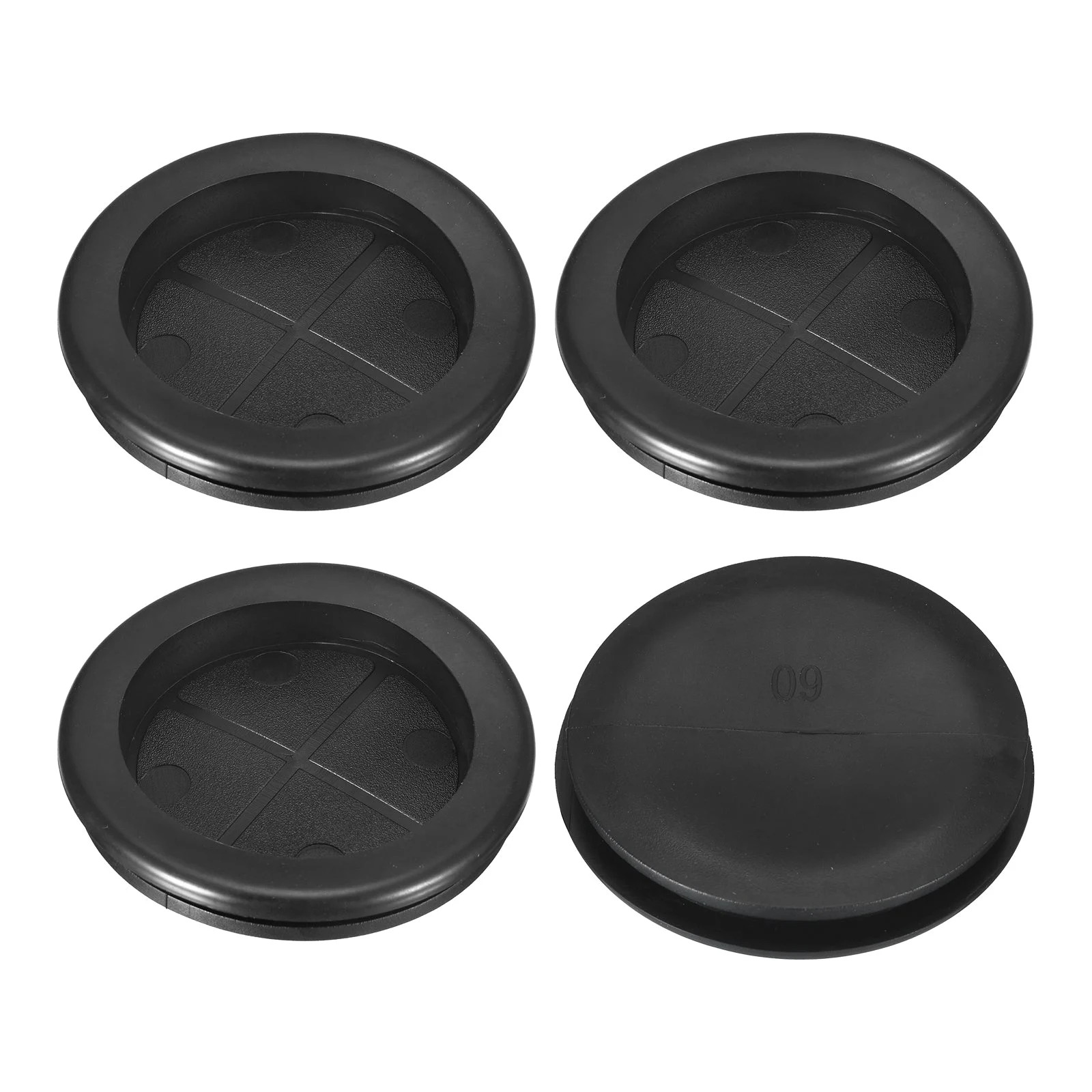 4Pcs Single Sided Rubber Grommets 2-3/8" (60mm) Drill Hole, 2" (52mm) ID