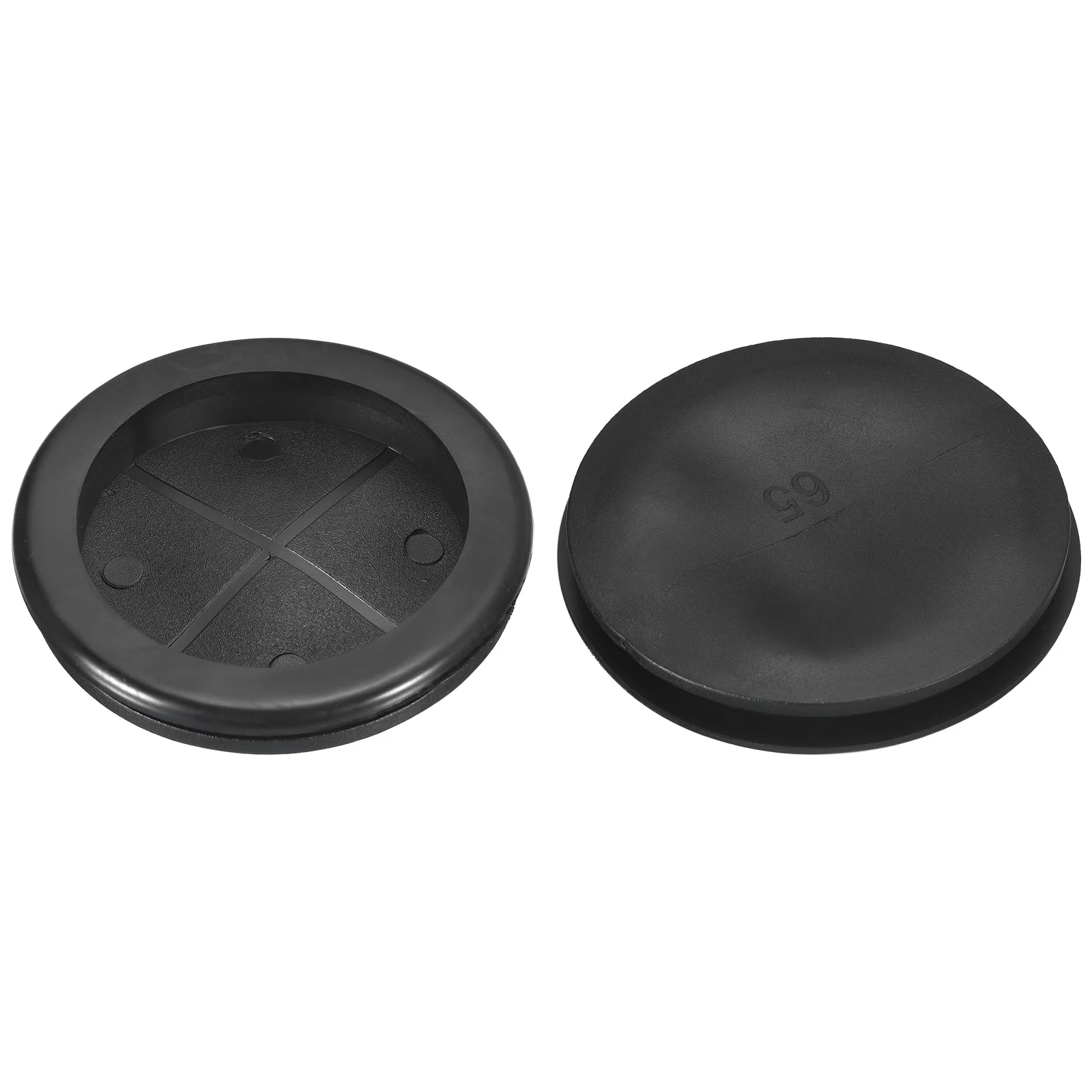 2Pcs Single Sided Rubber Grommets 2-4/8" (65mm) Drill Hole 2-1/4" (56mm) ID