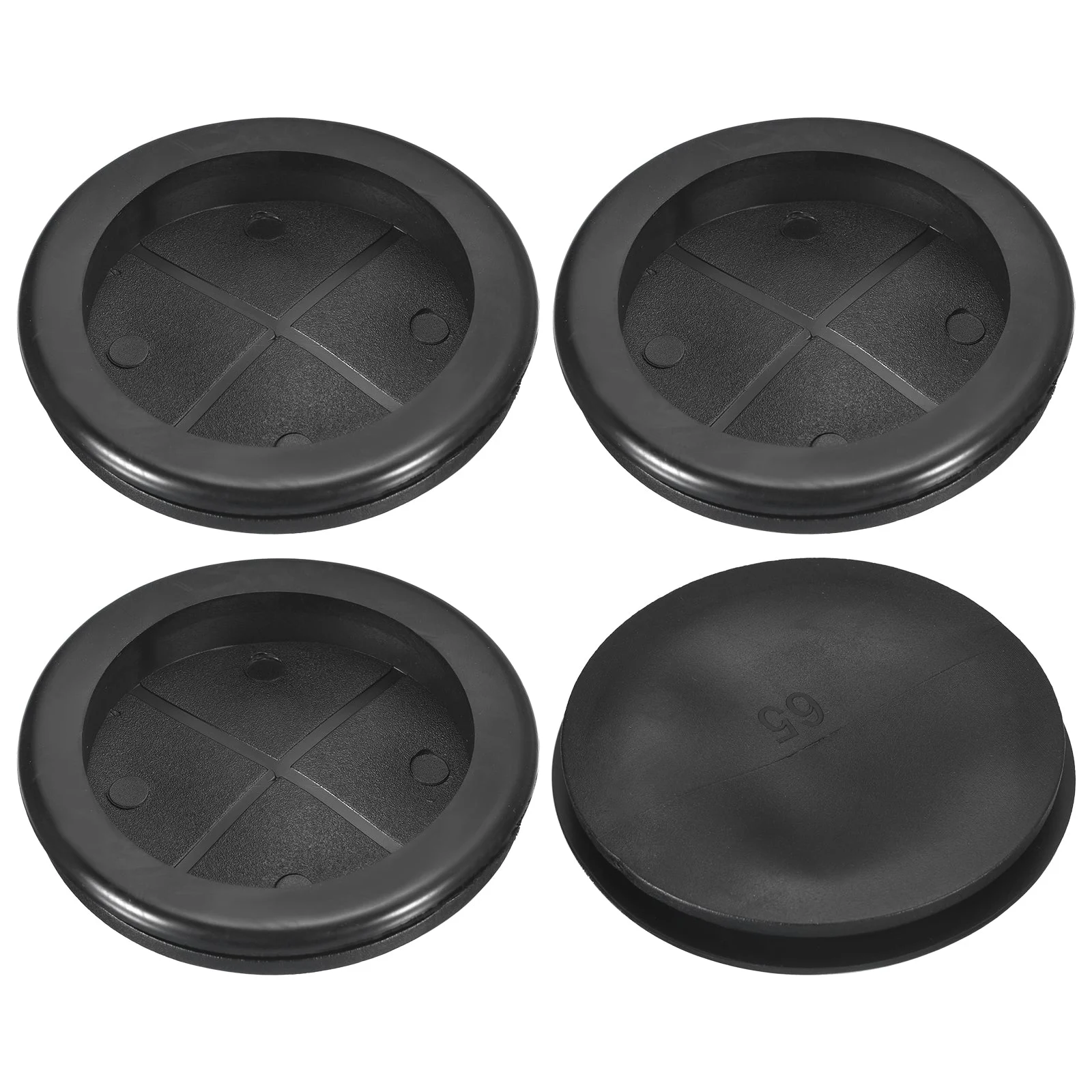 4Pcs Single Sided Rubber Grommets 2-4/8" (65mm) Drill Hole 2-1/4" (56mm) ID
