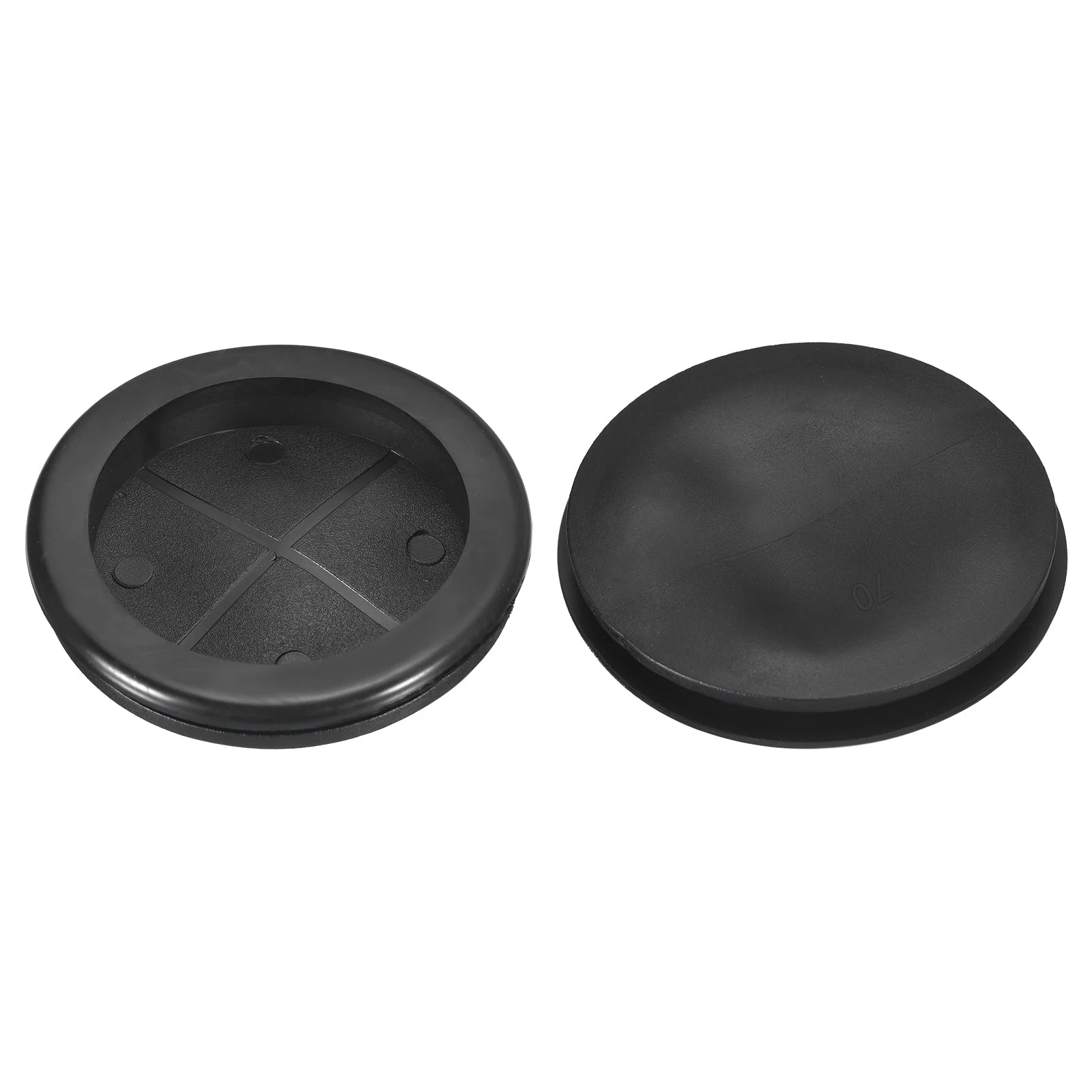 2Pcs Single Sided Rubber Grommets 2-6/8" (70mm) Drill Hole, 2-2/4" (61mm) ID