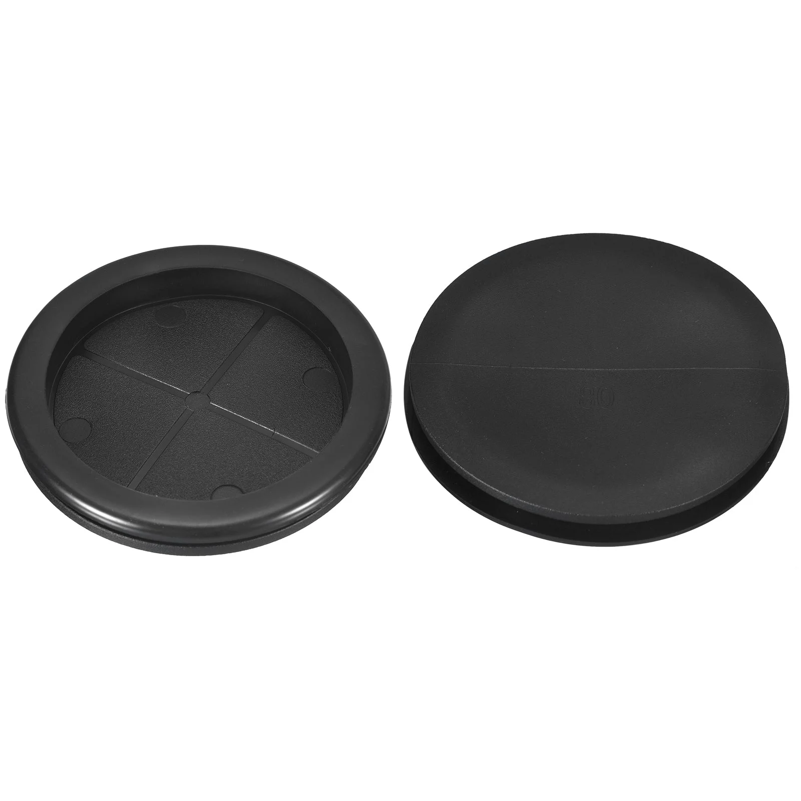 2Pcs Single Sided Rubber Grommets 3-1/8" (80mm) Drill Hole, 2-3/4" (70mm) ID
