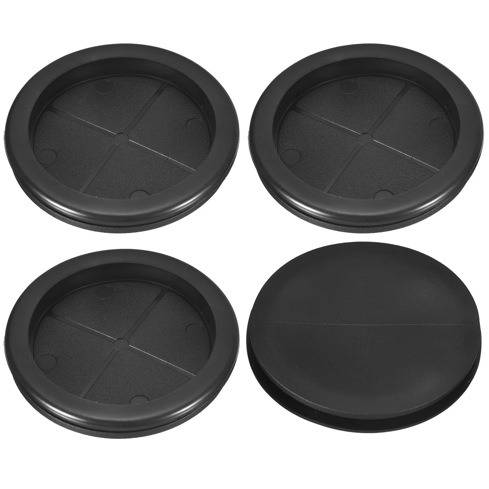 4Pcs Single Sided Rubber Grommets 3-1/8" (80mm) Drill Hole 2-3/4" (70mm) ID