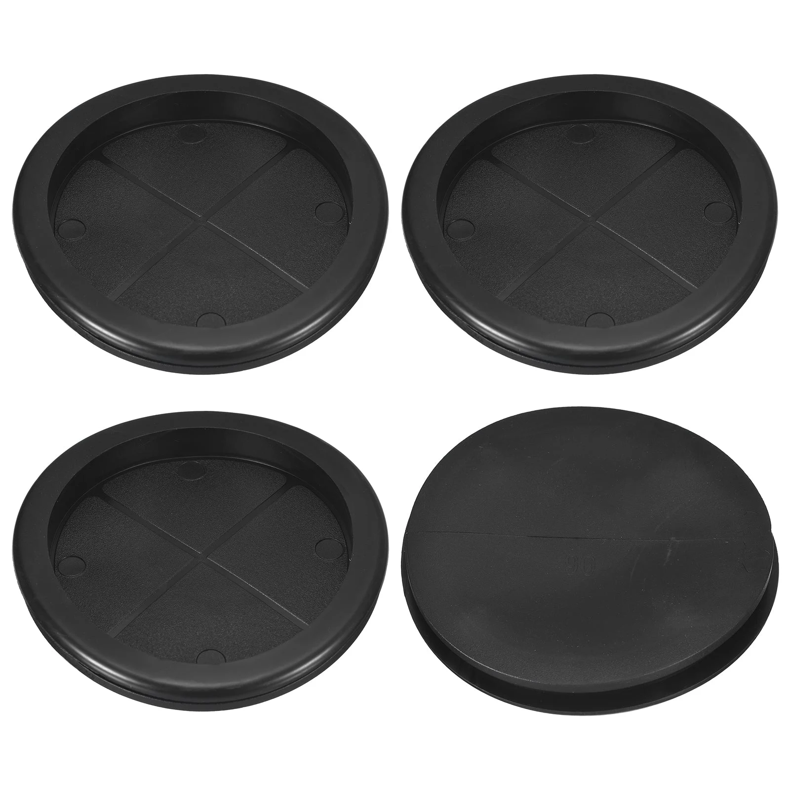 4Pcs Single Sided Rubber Grommets 3-4/8" (90mm) Drill Hole 3-1/4" (81mm) ID