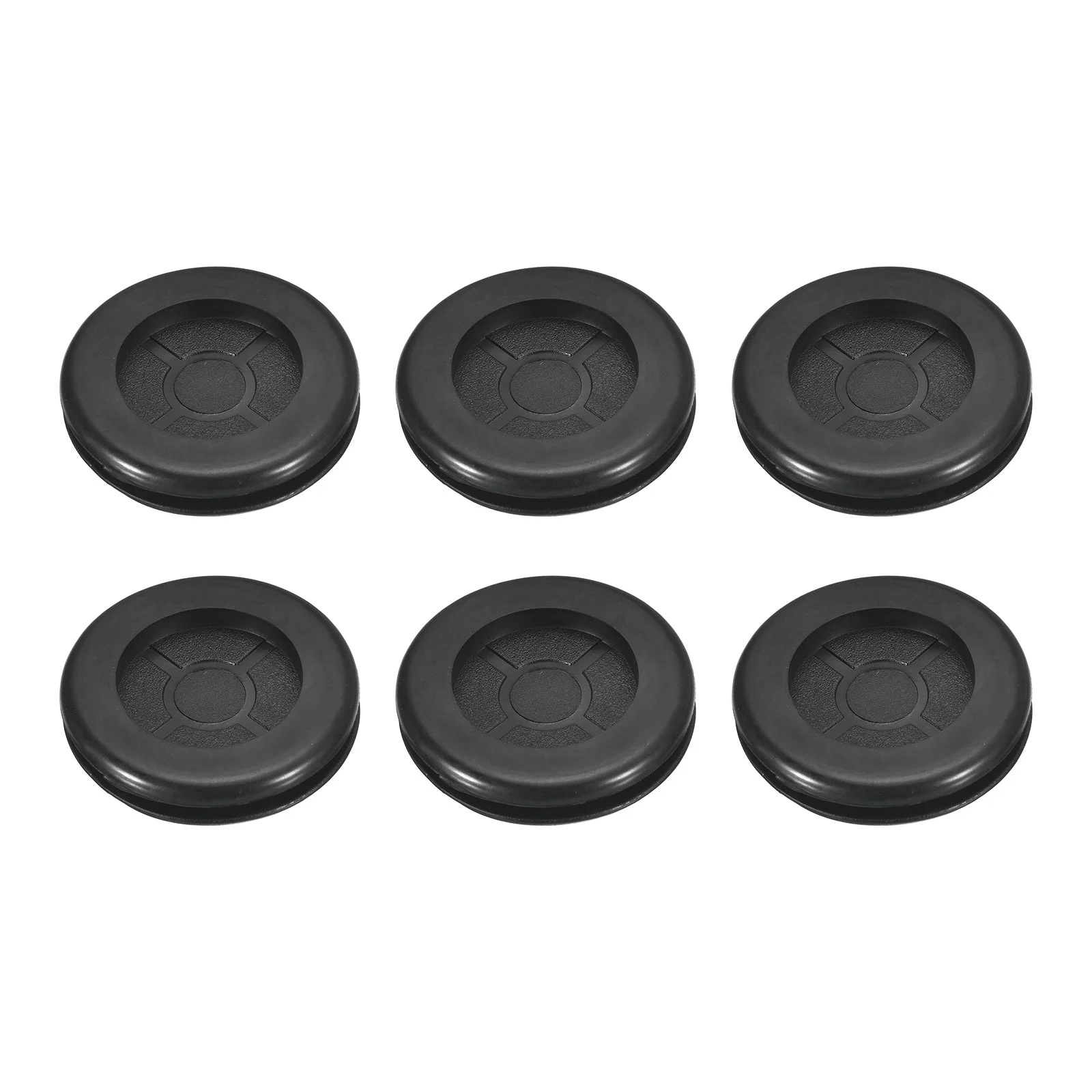 6Pcs Double Sided Rubber Grommets 1-1/8" (30mm) Drill Hole, 1" (25mm) ID