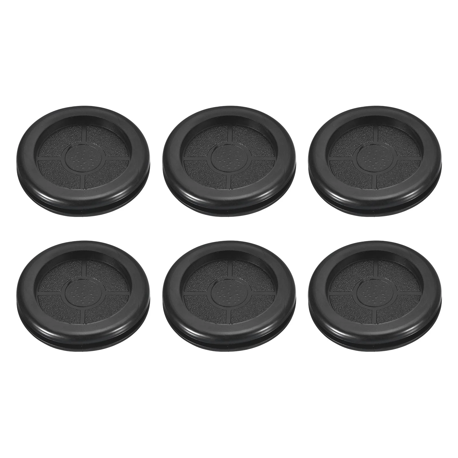 6Pcs Double Sided Rubber Grommets 1-4/8" (38mm) Drill Hole, 1-1/4" (30mm) ID