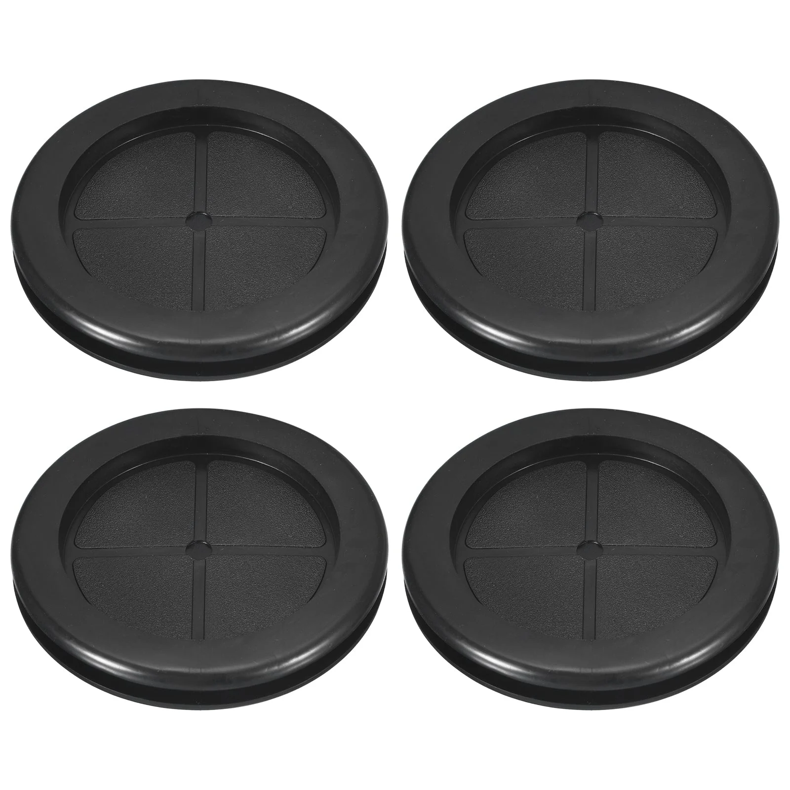 4Pcs Double Sided Rubber Grommets 2-3/8" (60mm) Drill Hole, 2" (50mm) ID