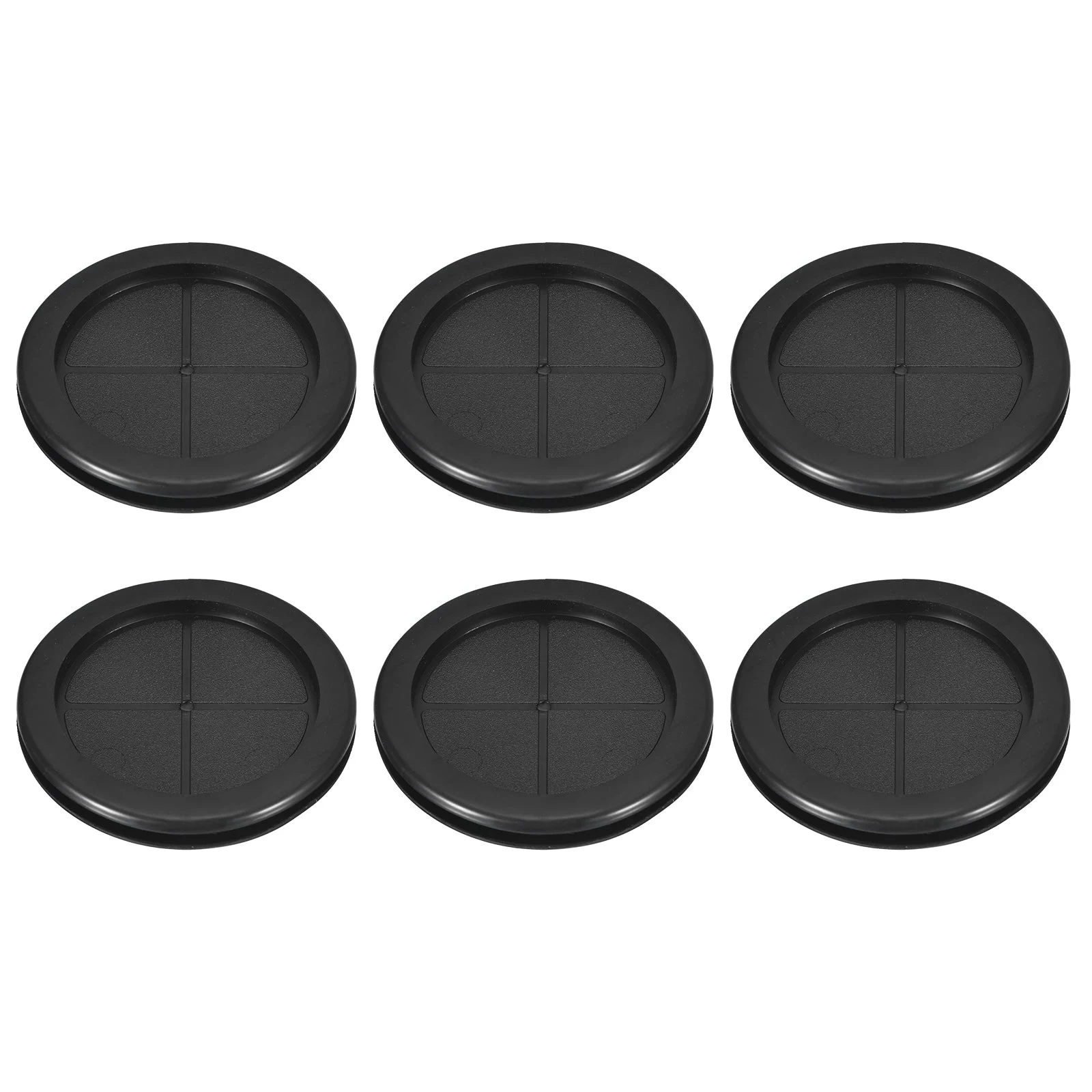 6Pcs Double Sided Rubber Grommets 2-6/8" (70mm) Drill Hole, 2-1/4" (60mm) ID