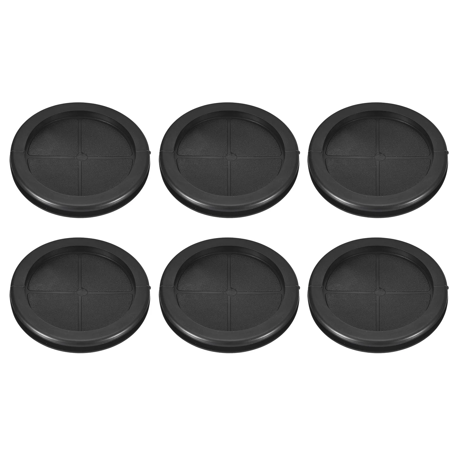 6Pcs Double Sided Rubber Grommets 3-1/8" (80mm) Drill Hole, 2-3/4" (70mm) ID