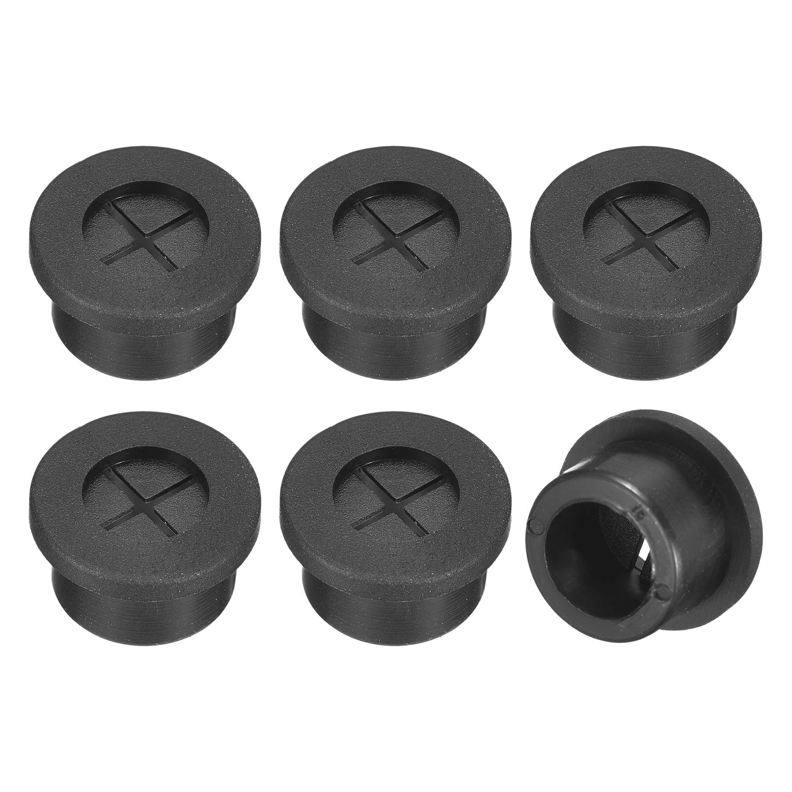 6Pcs Cable Cord Grommet 5/8 Inch Desk Grommet Flexible Rubber Grommets