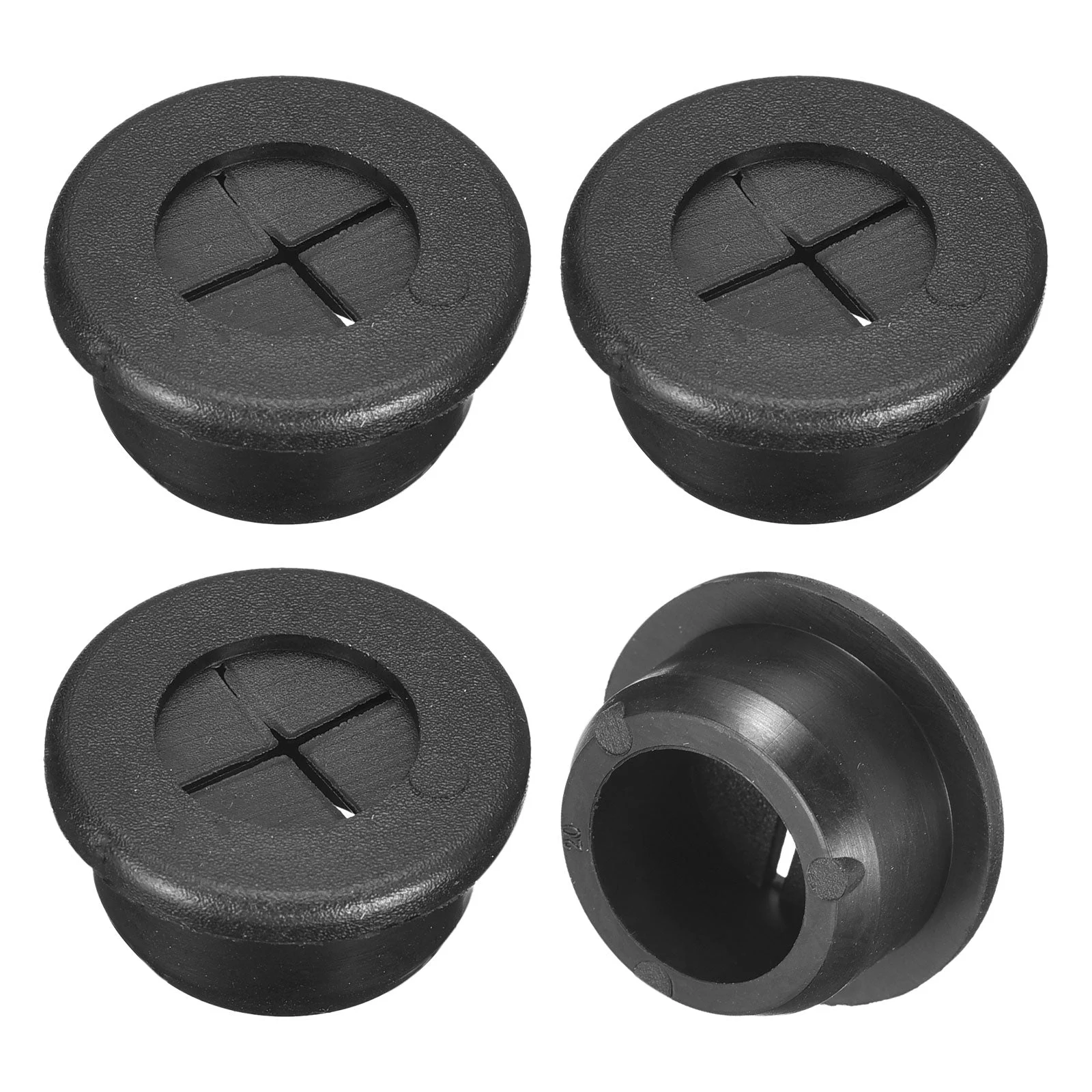 4Pcs Cable Cord Grommet 13/16 Inch Desk Grommet Flexible Rubber Grommets