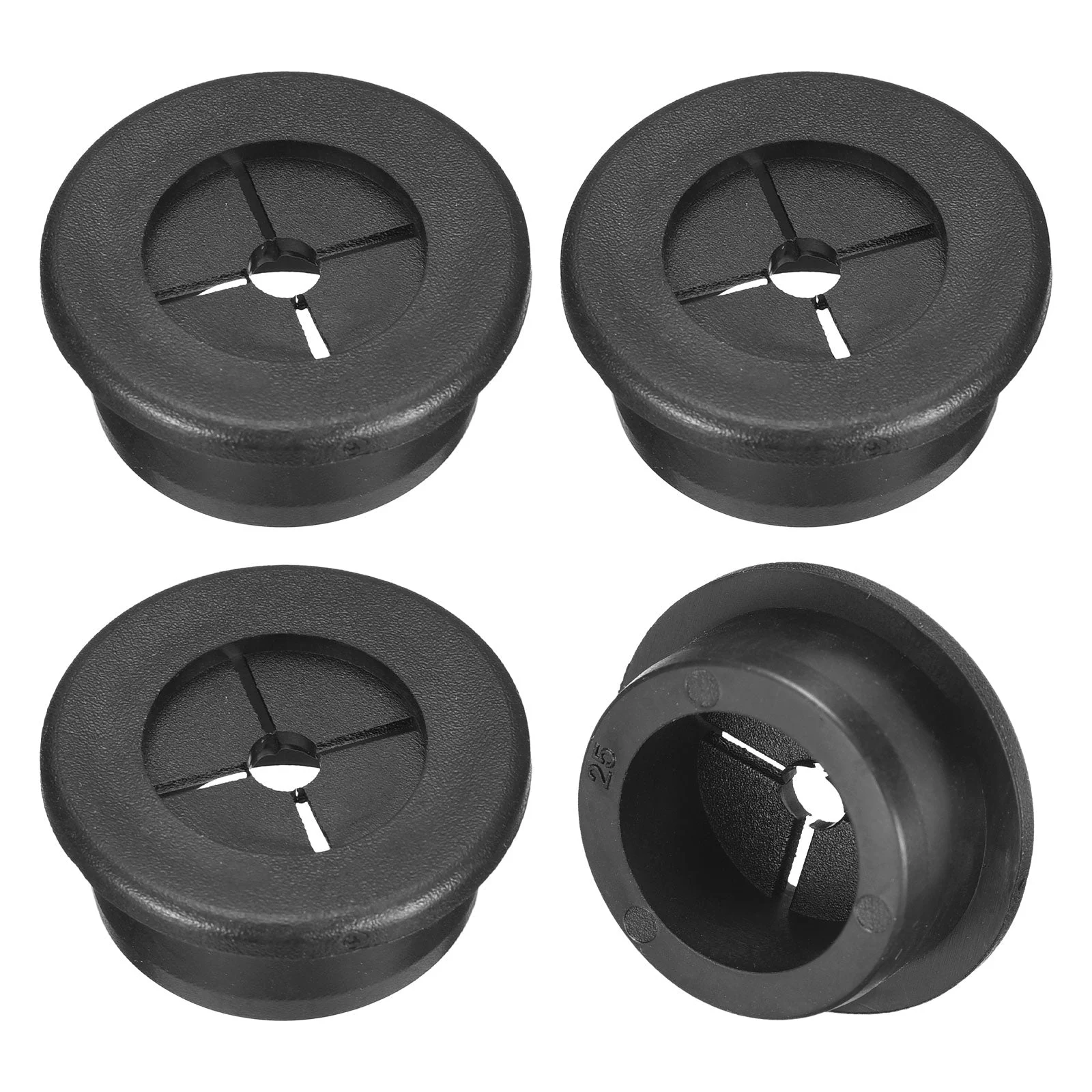 4 Pcs Cable Cord Grommet, 1 Inch Desk Grommet Flexible Rubber Grommets