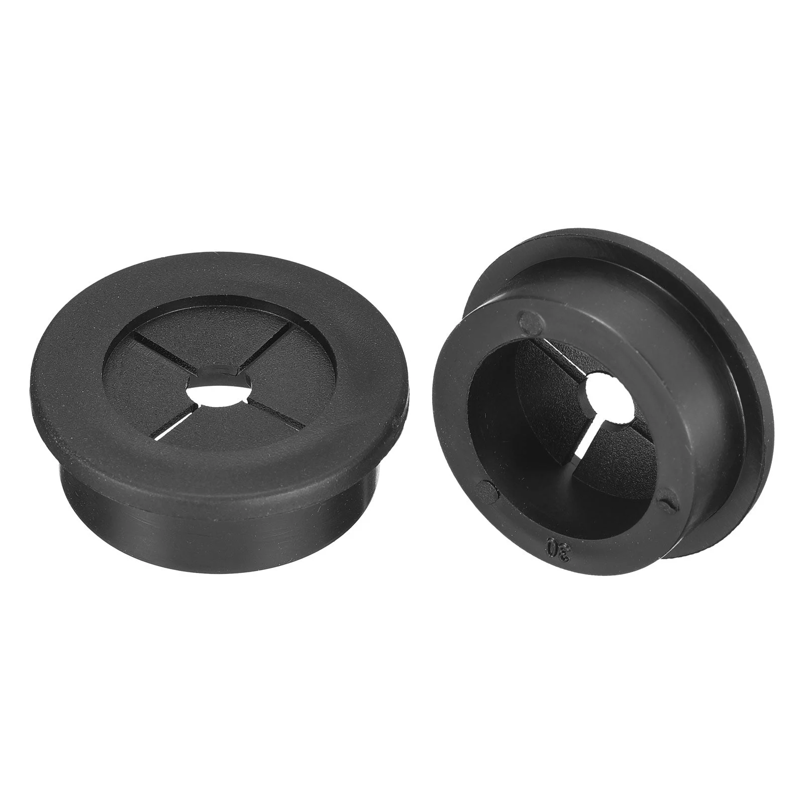 2 Pcs Cable Cord Grommet, 1-3/16 Inch Desk Grommet Flexible Rubber Grommets