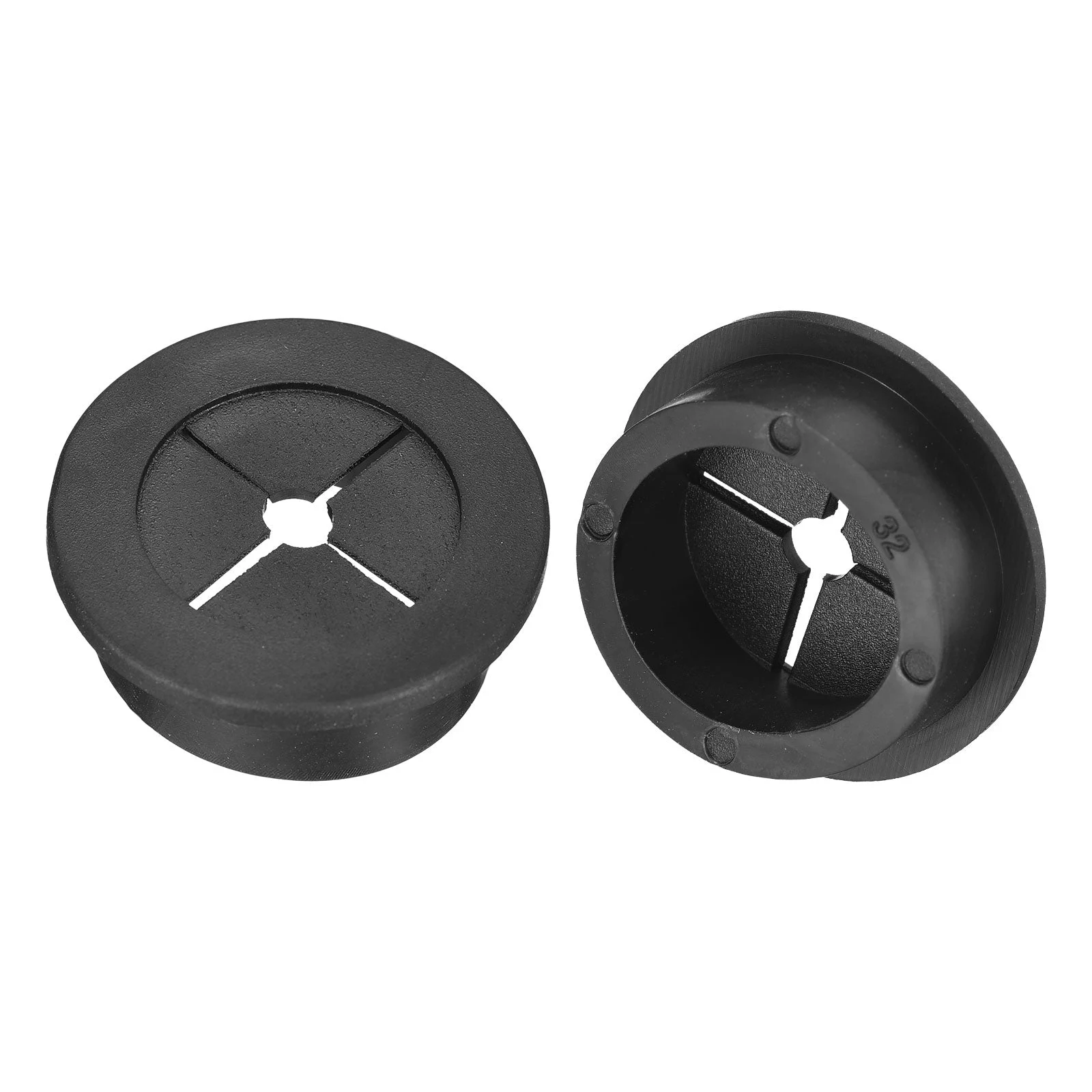 2 Pcs Cable Cord Grommet, 1-1/4 Inch Desk Grommet Flexible Rubber Grommets
