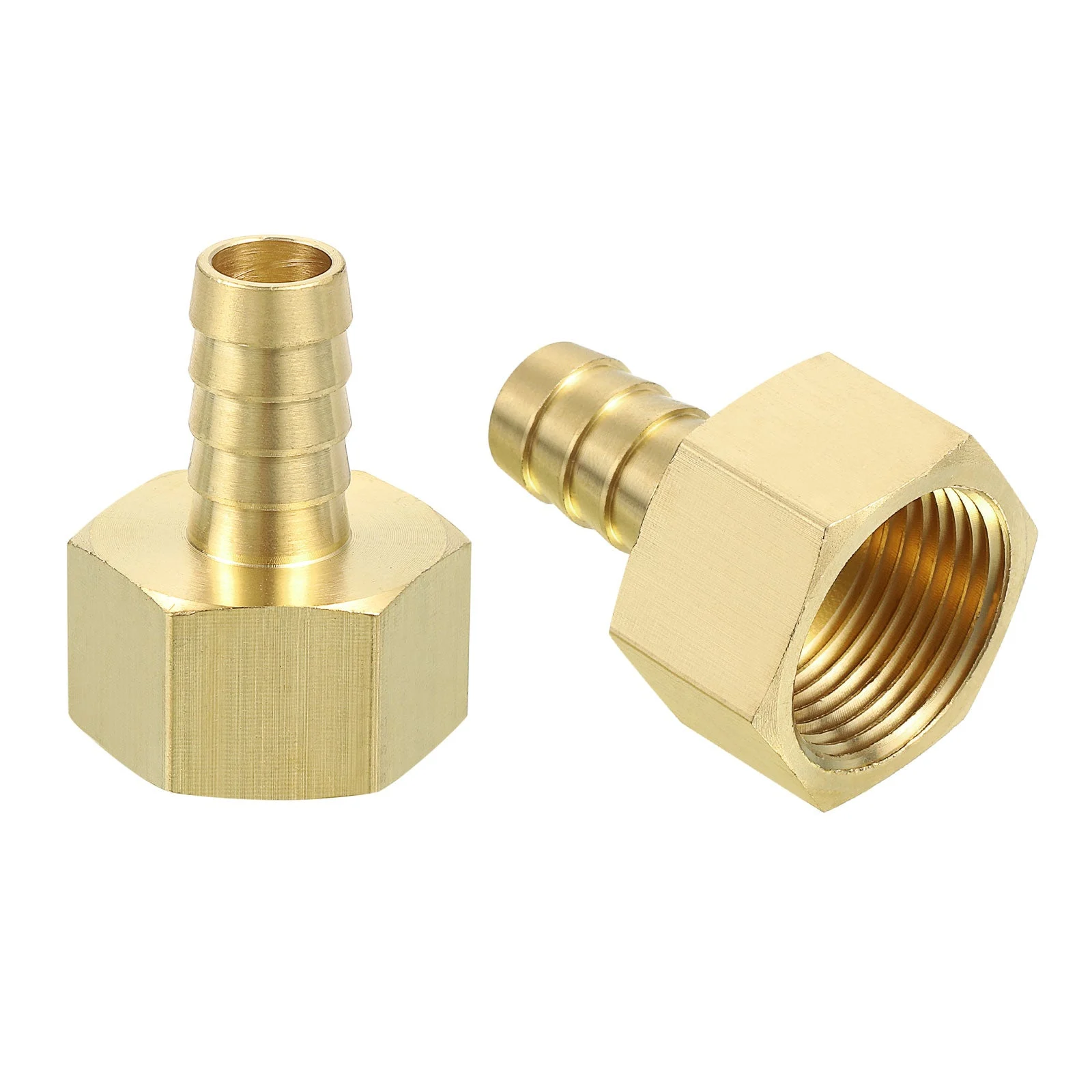 2Pcs Brass Hose Barb Fitting 1/2" Barb x 3/4" NPT Female Hose Connector