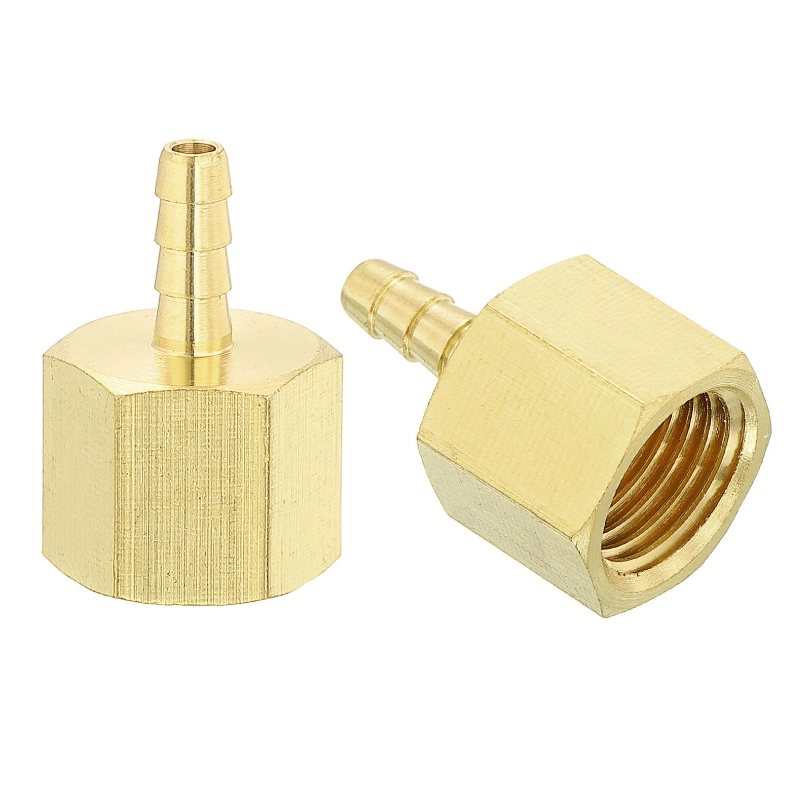 5 Pcs Brass Hose Barb Fittings, 1/8" Barb x 1/4" NPT Female Hose Connector