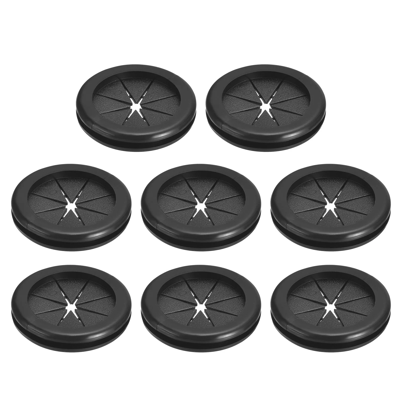 8Pcs Double Sided Rubber Grommets 1-3/8"(35mm) ID 1-9/16"(40mm) Drill Hole Black