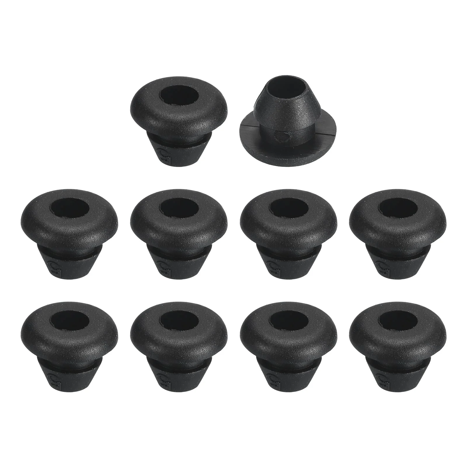 30 Pcs Rubber Grommets 3mm ID 5mm Drill Hole Hollow Firewall Hole Plugs Black