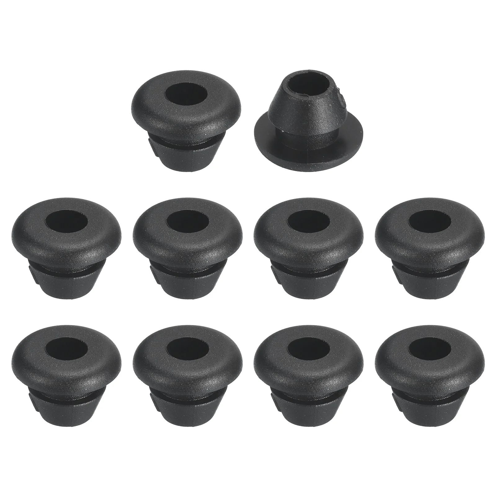 70 Pcs Rubber Grommets, 4mm ID 6mm Drill Hole Hollow Firewall Hole Plugs, Black