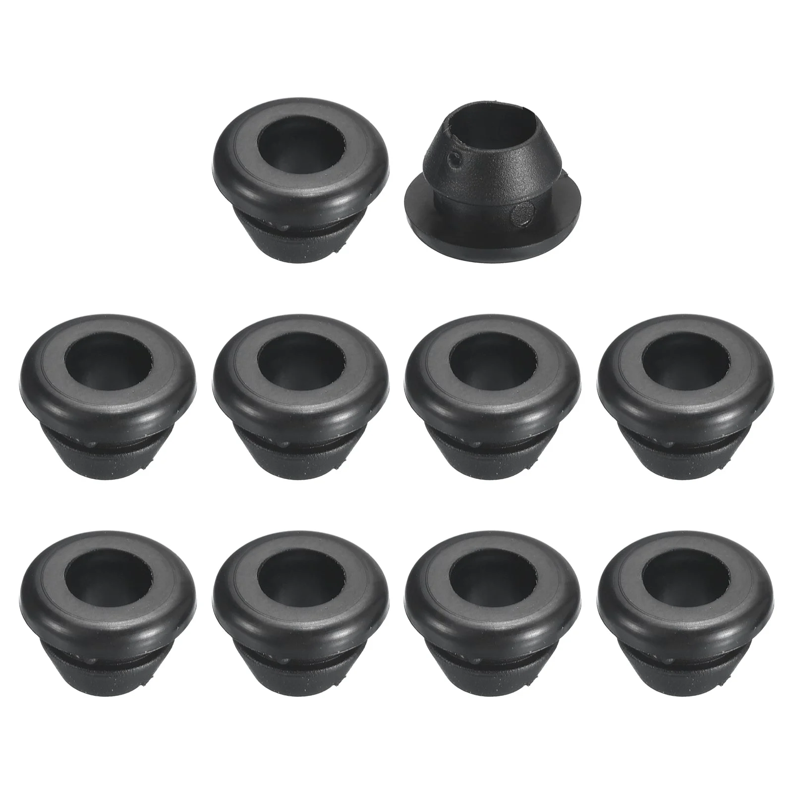 30 Pcs Rubber Grommets, 5mm ID 7mm Drill Hole Hollow Firewall Hole Plugs, Black