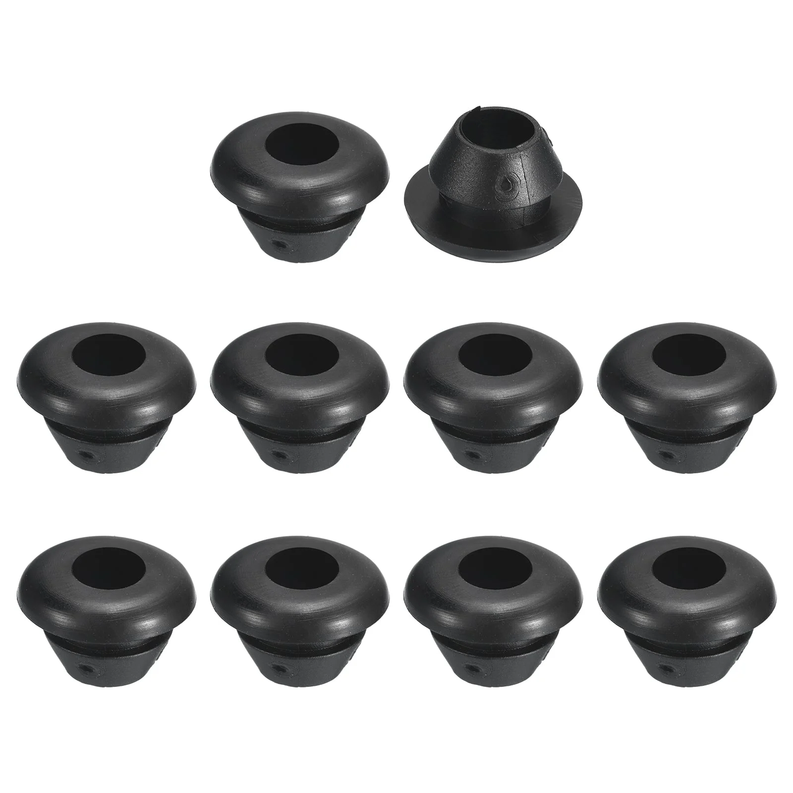 70 Pcs Rubber Grommets, 5mm ID 8mm Drill Hole Hollow Firewall Hole Plugs, Black