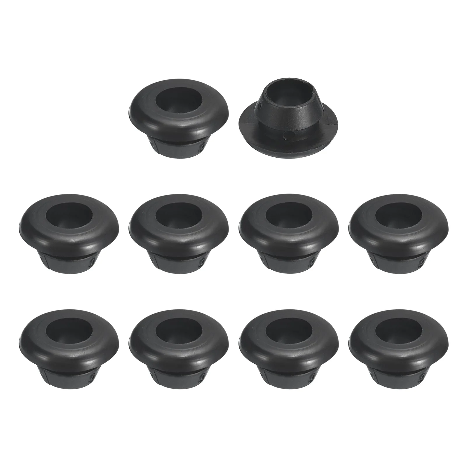50Pcs Rubber Grommets 7mm ID 9mm Drill Hole Hollow Firewall Hole Plugs Black