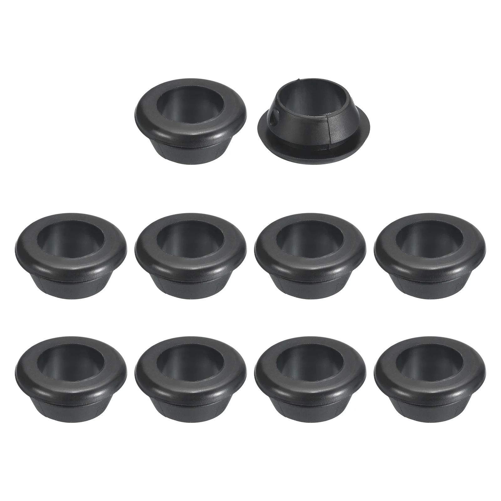 30 Pcs Rubber Grommets, 12mm ID 14mm Drill Hole Hollow Firewall Hole Plugs Black