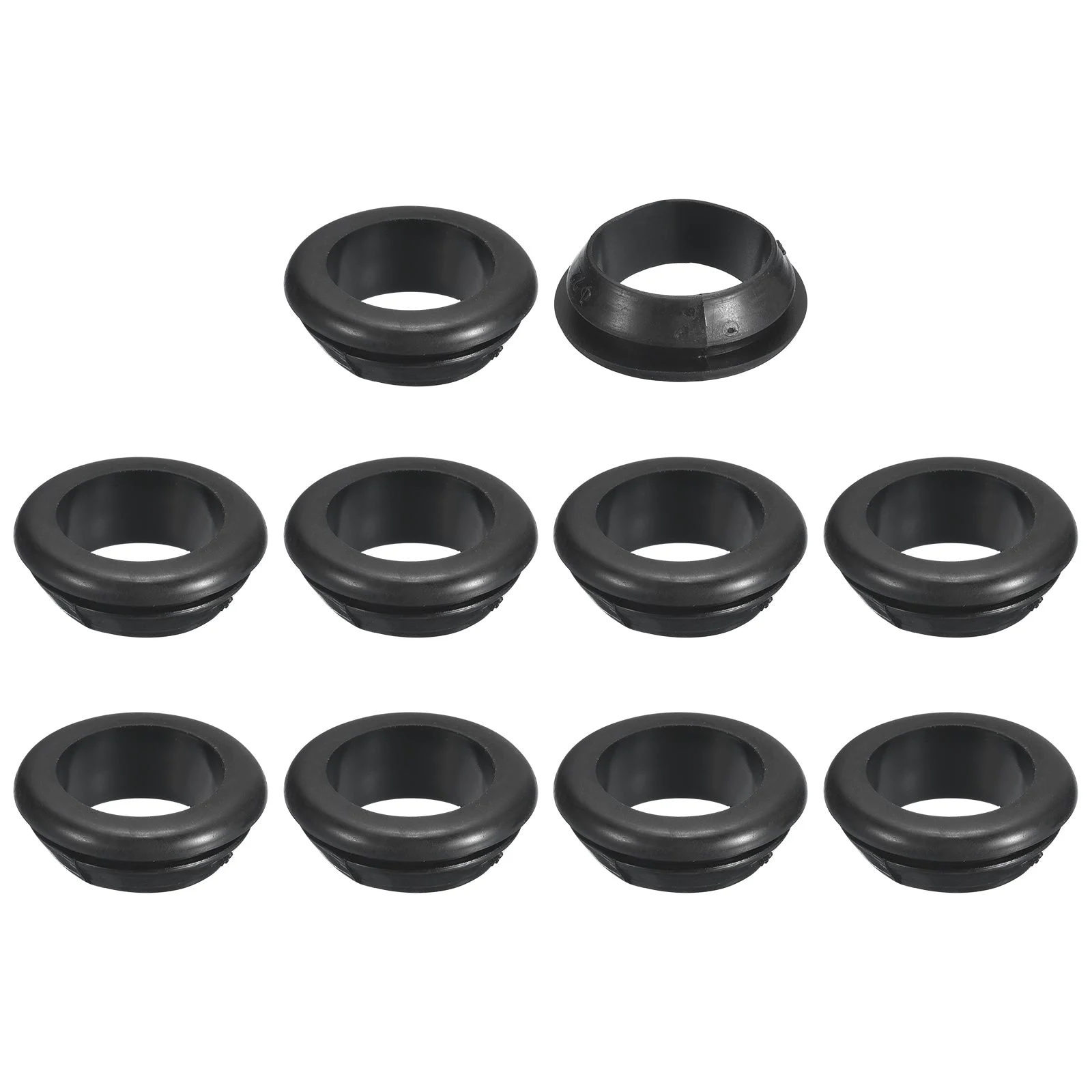 20 Pcs Rubber Grommets, 18mm ID 22mm Drill Hole Hollow Firewall Hole Plugs Black