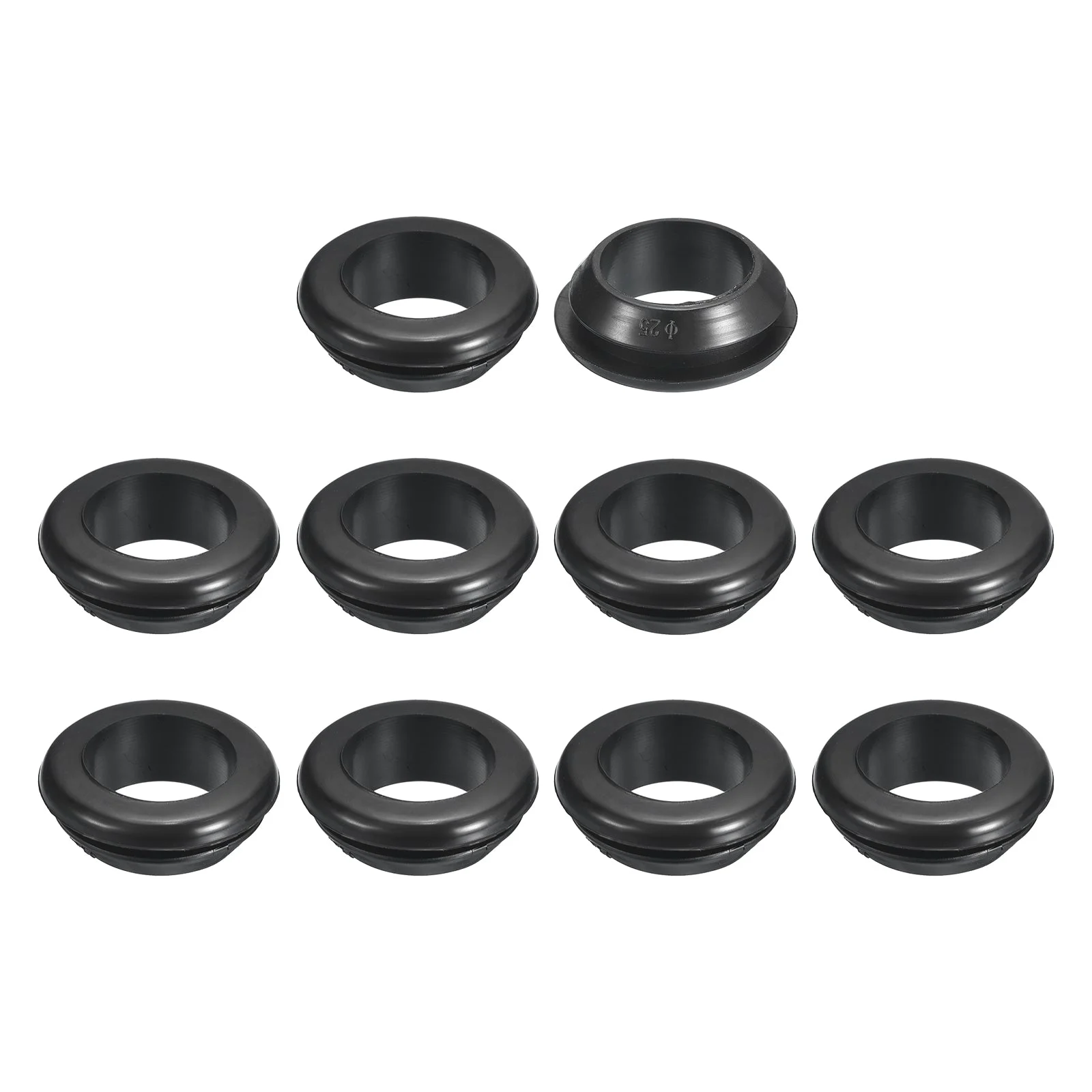 30 Pcs Rubber Grommets, 20mm ID 25mm Drill Hole Hollow Firewall Hole Plugs Black